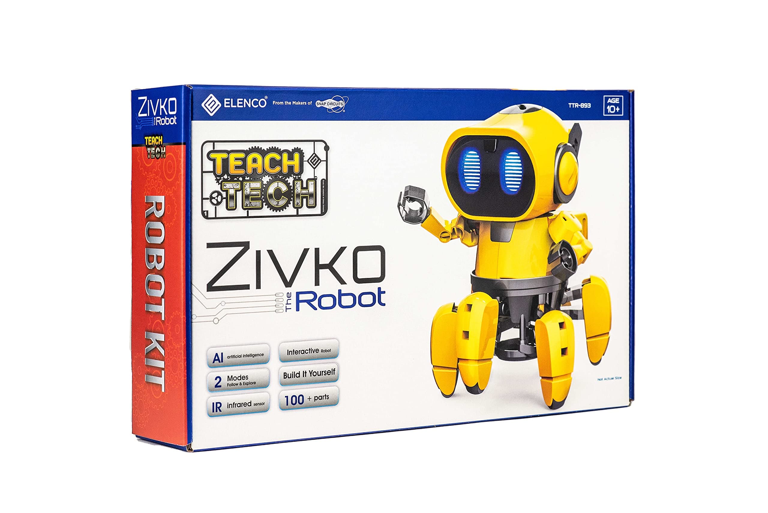 Elenco Teach Tech “Zivko The Robotâ€Â, Interactive A/I Capable Robot with Infrared Sensor, STEM Learning Toys for Kids 10+