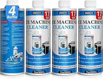USKICH 4 Pack Ice Machine Cleaner Maker Descaler-68 fl oz Nickel Safe Descaler,Ice Maker Cleaner Solution Compatible with Ice Machine Brands Scotsman,KitchenAid,Hoshizaki