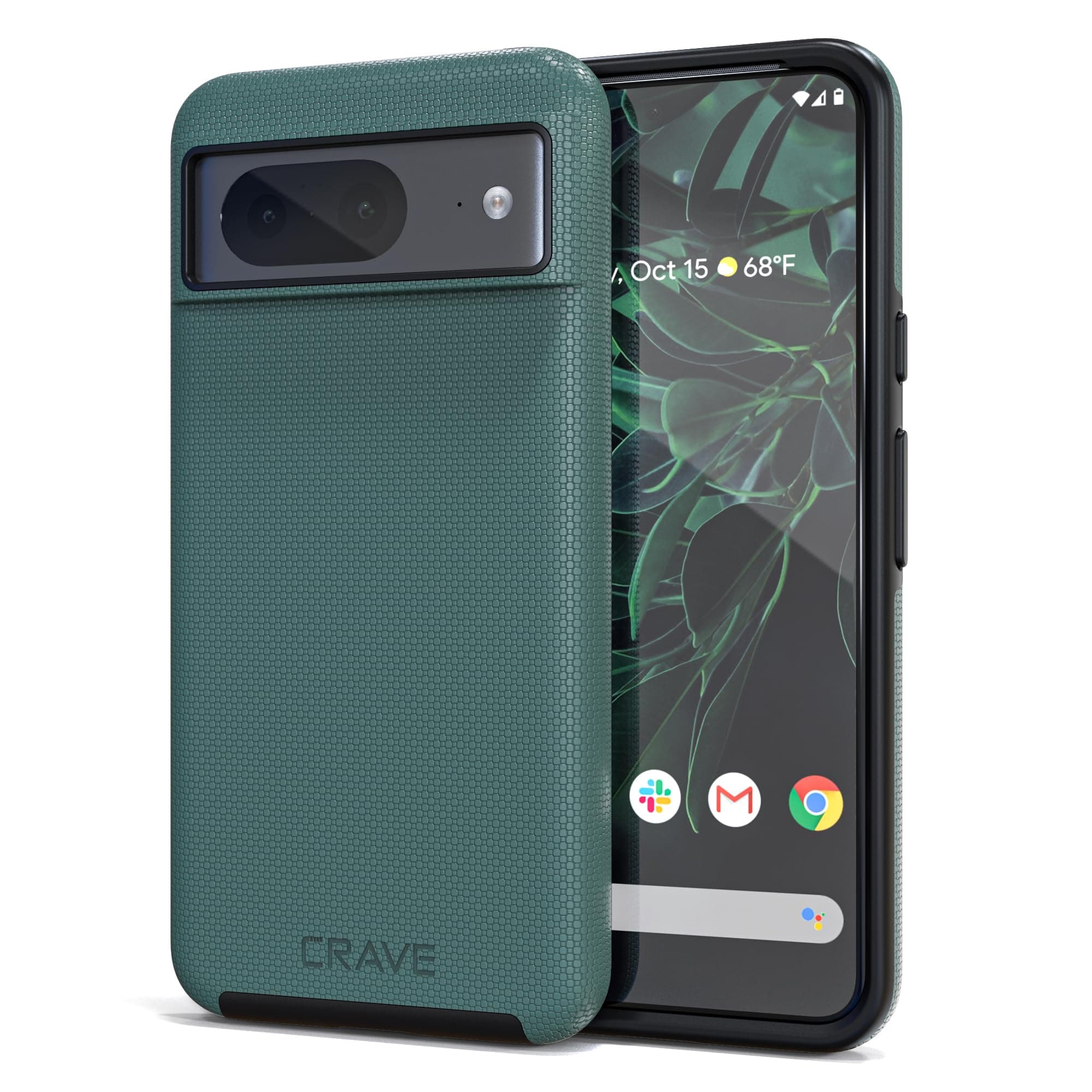 - Crave for Google Pixel 8 Case, Shockproof Protection Dual Layer Case for Google Pixel 8 (6.2 inch) - Forest Green