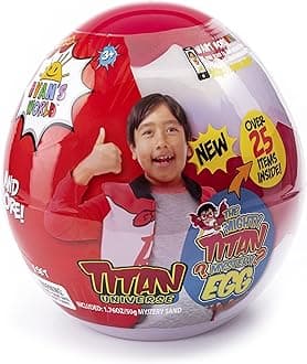 RYAN'S WORLD The Mighty Titan Mystery Egg, Model Number 925916 002, White, 925916.002