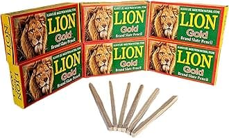 SSKR Slate Pencils for Kids Natural Lime Stone Chalk Pencil Best - 12 Packets (300 Chalks Total)