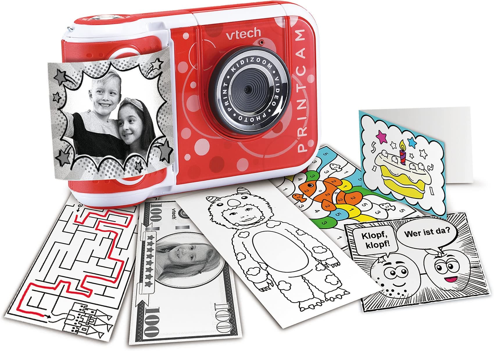 KidiZoom Print Cam - Instant Kids Camera with Print Function, Selfie and Video Function, Effects, Games and Much More - For Children Aged 4-12 Years