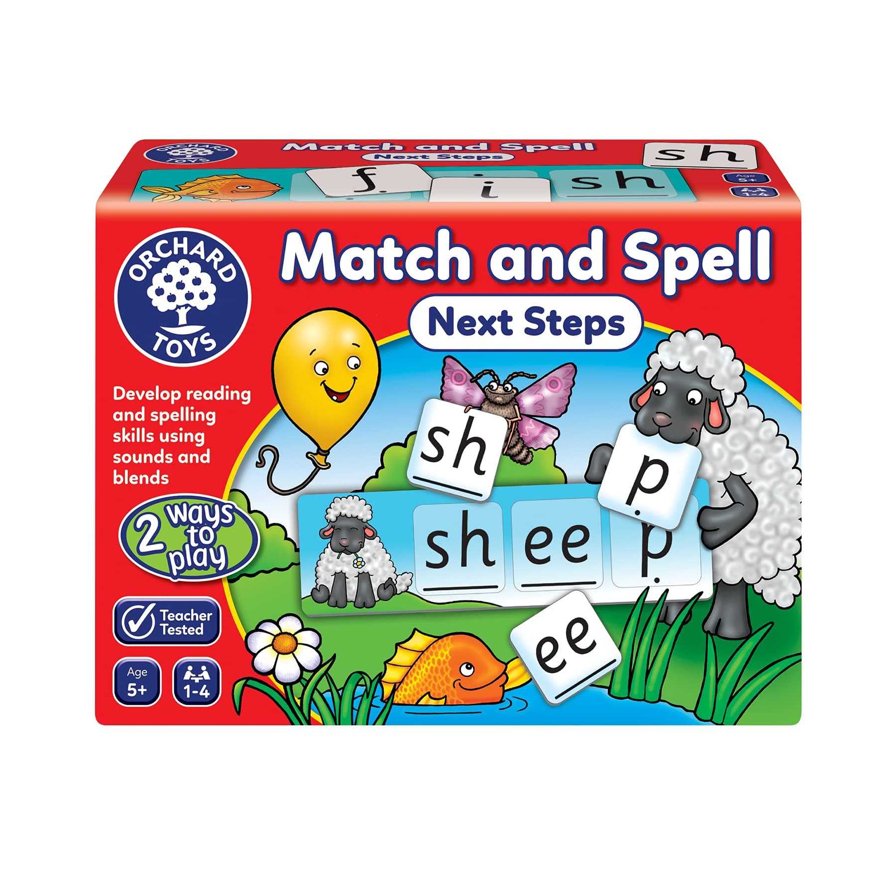 Match and Spell Next Steps, Educational Spelling Game Age 5+, Helps Teach Phonics and Word Building using Sounds and Blends.