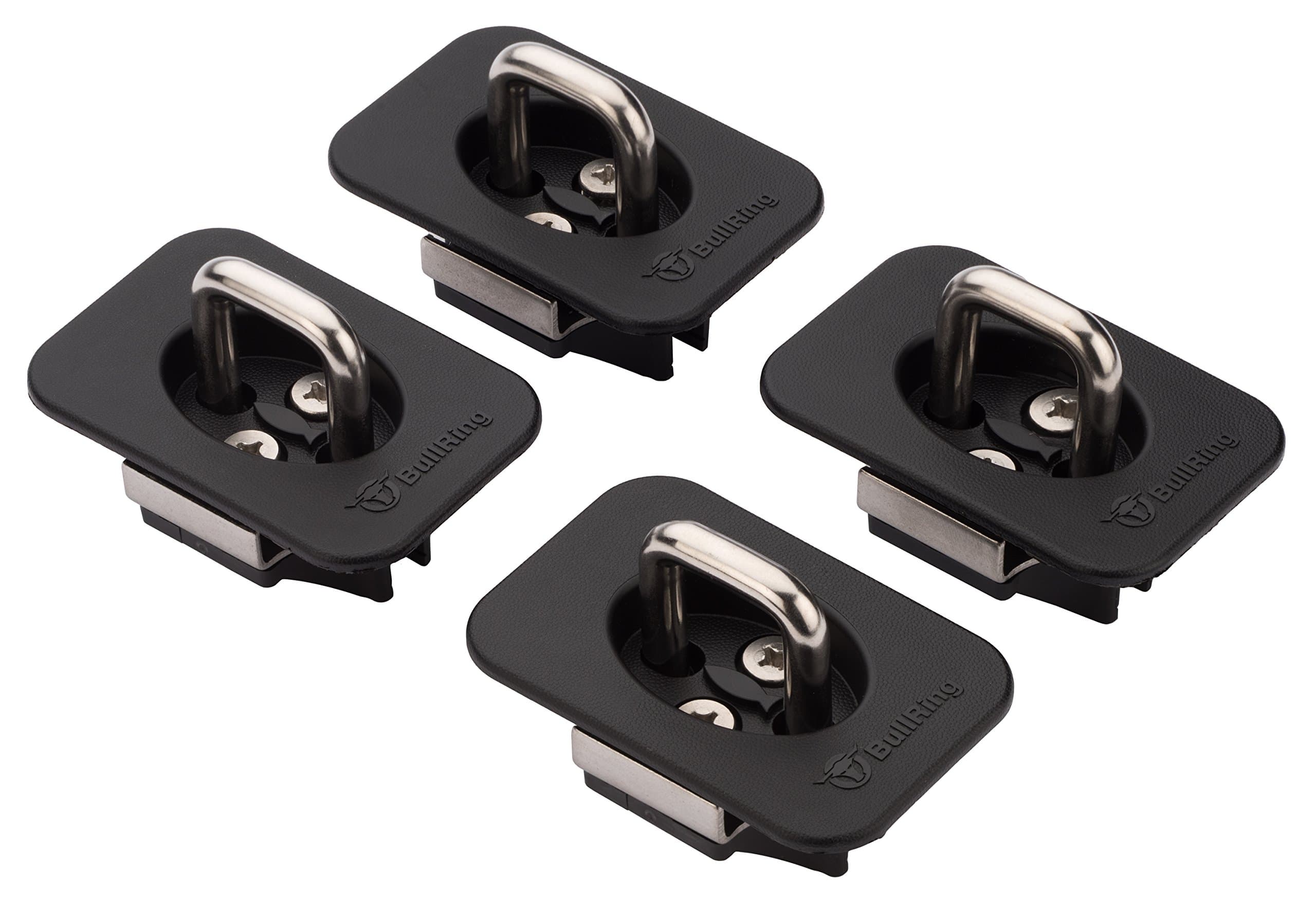 Bull Ring Ford Flush Fit Retractable Tie Down Anchors (Front or Middle) - 2 Pairs | '98-'14 Ford F150 |’98-’16 Ford Super Duty |