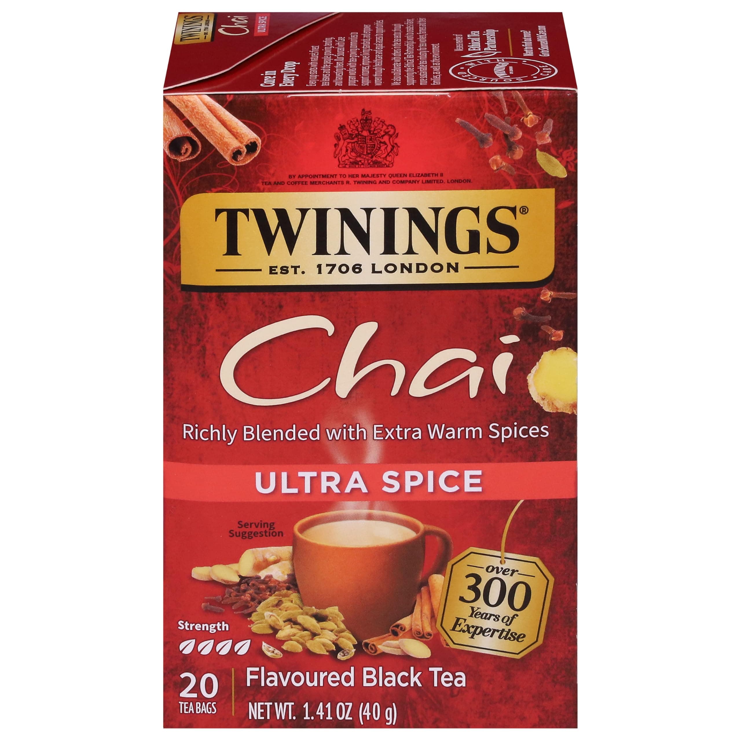 Ultra Spice Chai, 1.41 oz, 20 ct