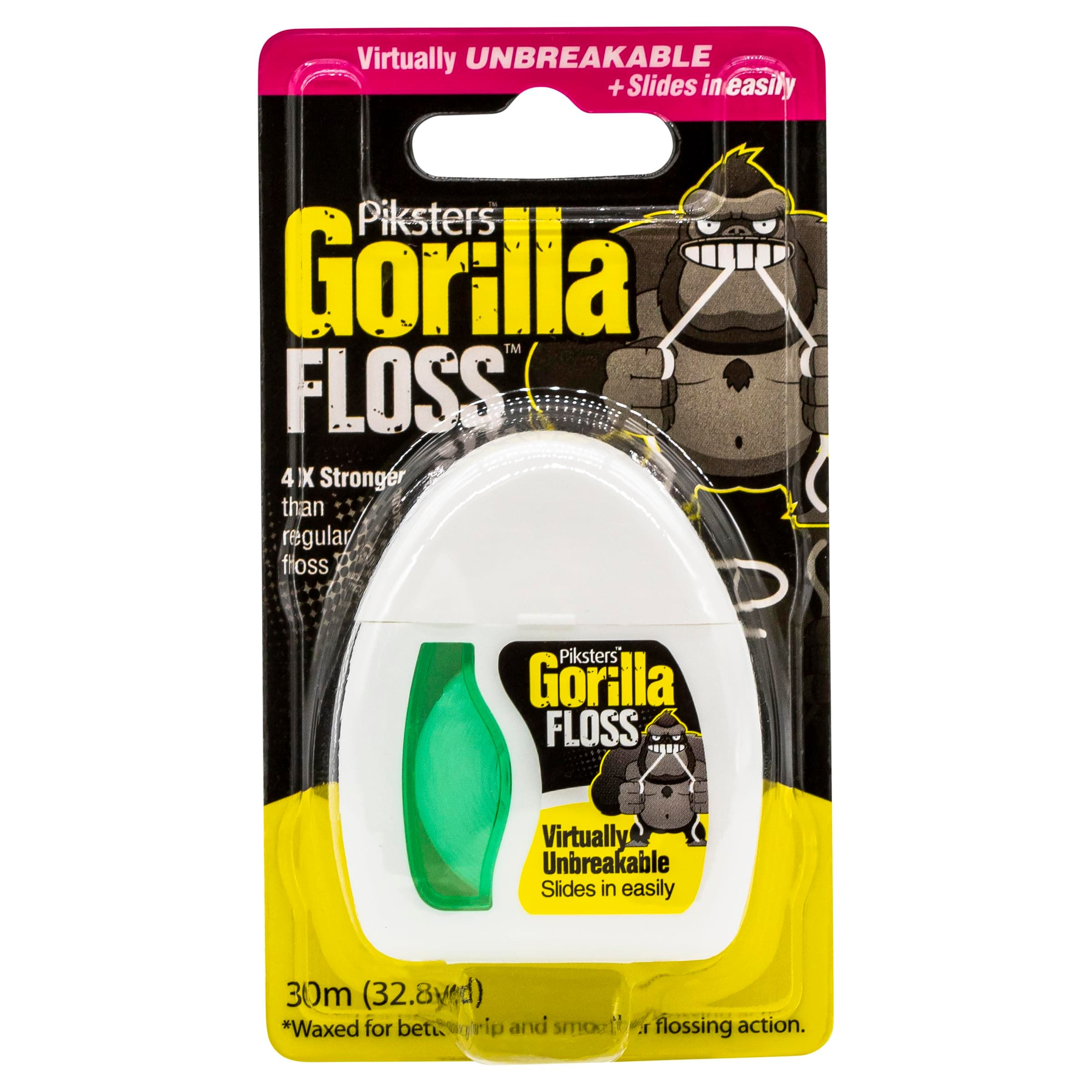 Piksters Gorilla Extra Strong Fine Thread Scrubbing Dental Floss. 30m