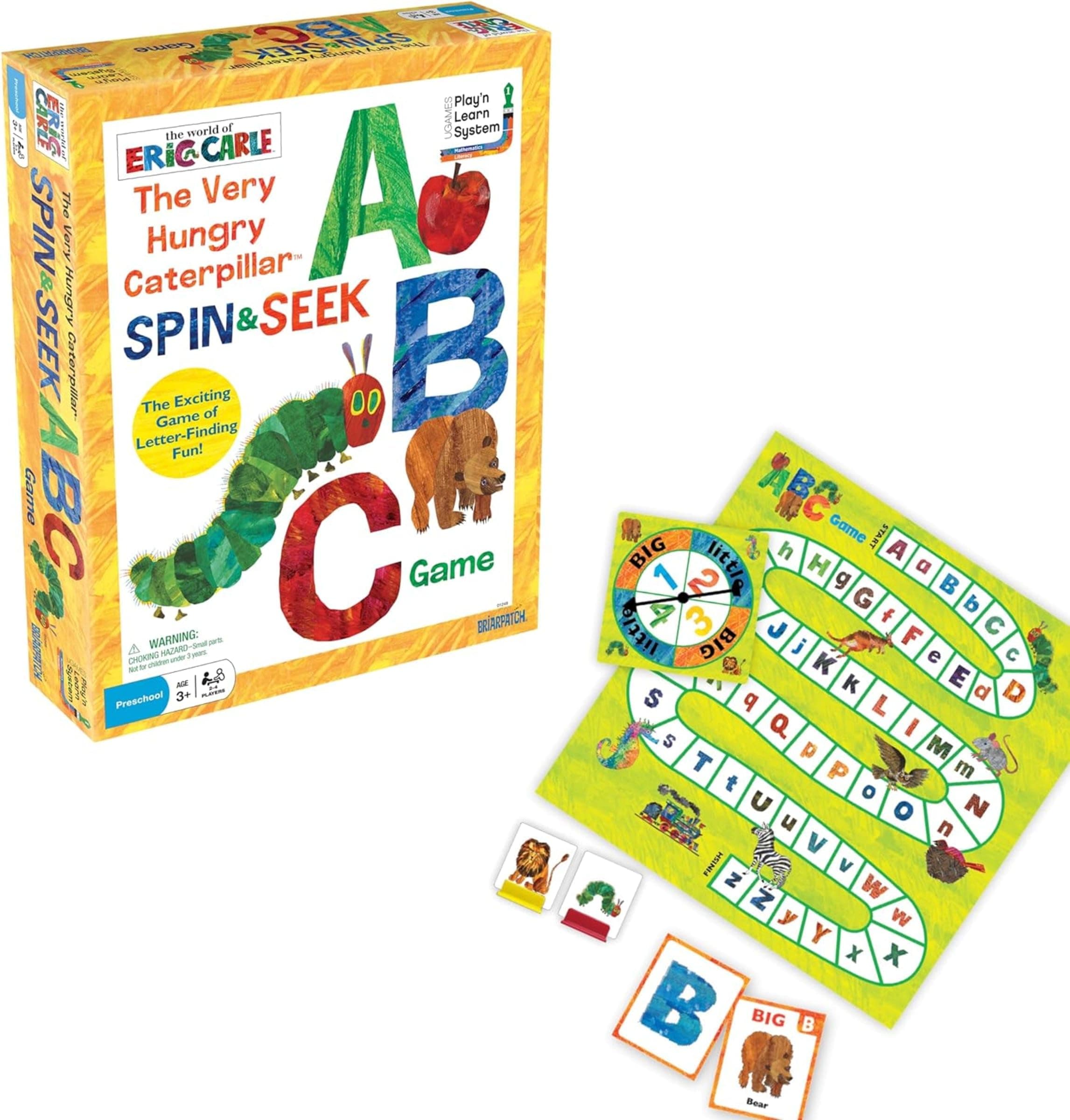 Briarpatch, The Very Hungry Caterpillar Spin & Seek ABC Game, Based On Board Books By Eric Carle, Preschool Learning For Kids