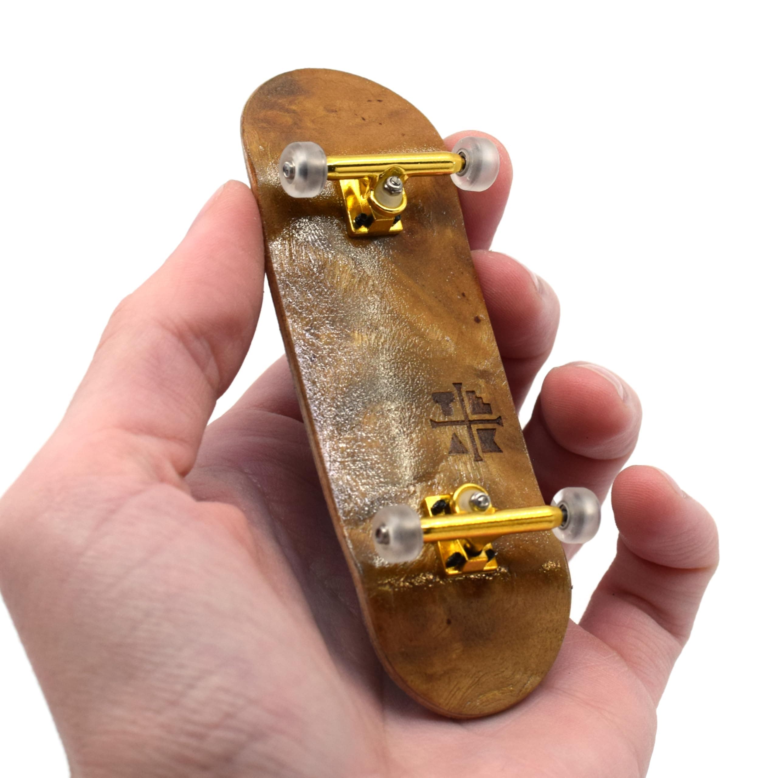 32mm Pro Fingerboard Complete - Fully Assembled with Pro Level Components - Pro Shaped Wooden Deck (32x97mm), UltraSpin Bearing Wheels, Prodigy Gen2 Trucks - Cloud Nine