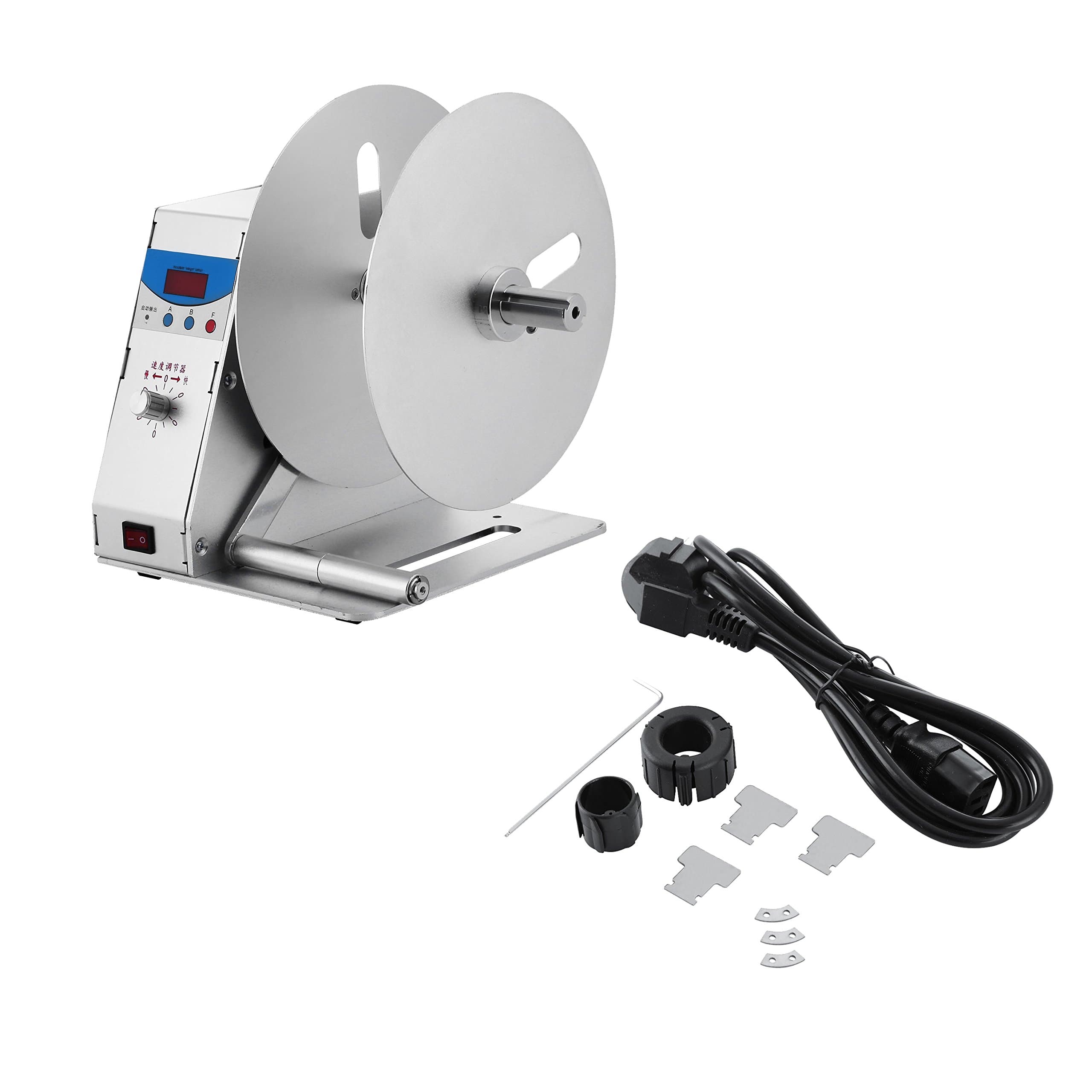 Happybuy Label Rewinder Machine Automatic Label Rewinder Speed Adjustable Label Printer Rewinding Machine Digital Tag Rewinder (Label Rewinder)