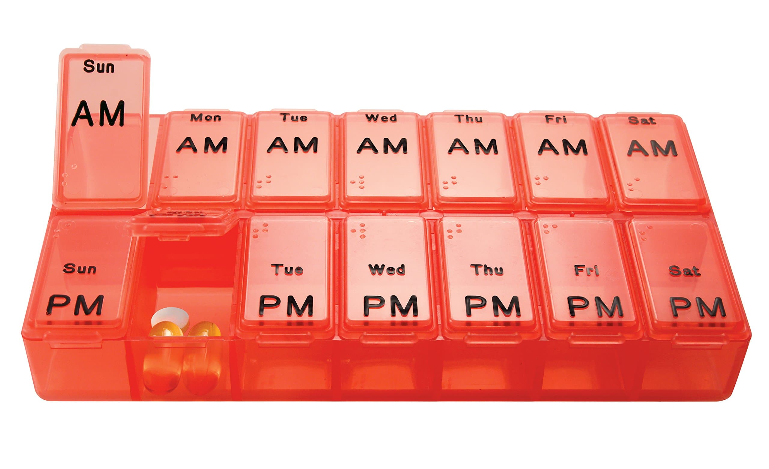 AP-300 Bulk Pack (36 pcs) Jumbo AM/PM 7 Day Pill Box