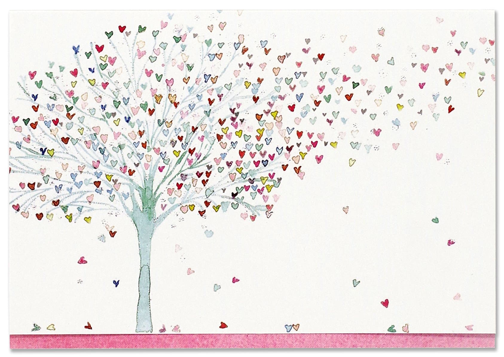 NOTE CARD TREE OF HEARTS