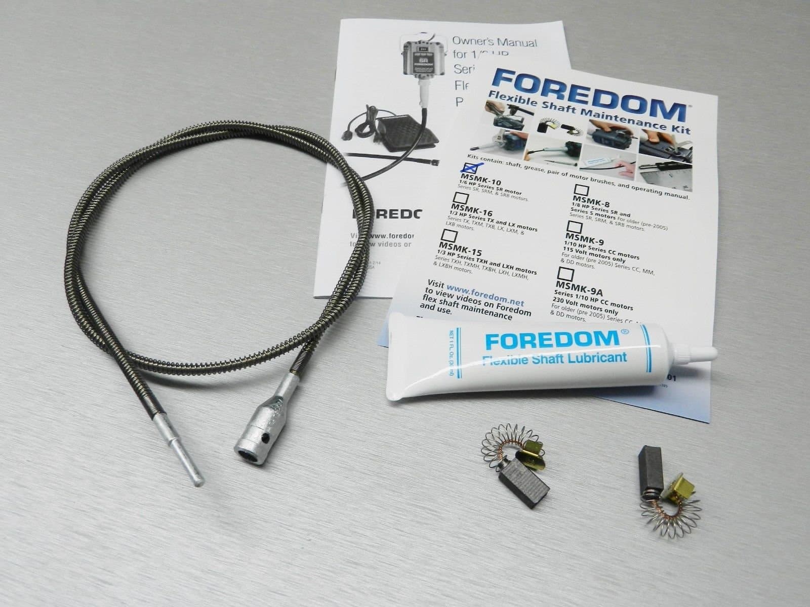 FOREDOM Maintenance KIT MSMK-10 for SR Flex Shaft 1/6HP Motor Shaft Brush Grease (E 7)
