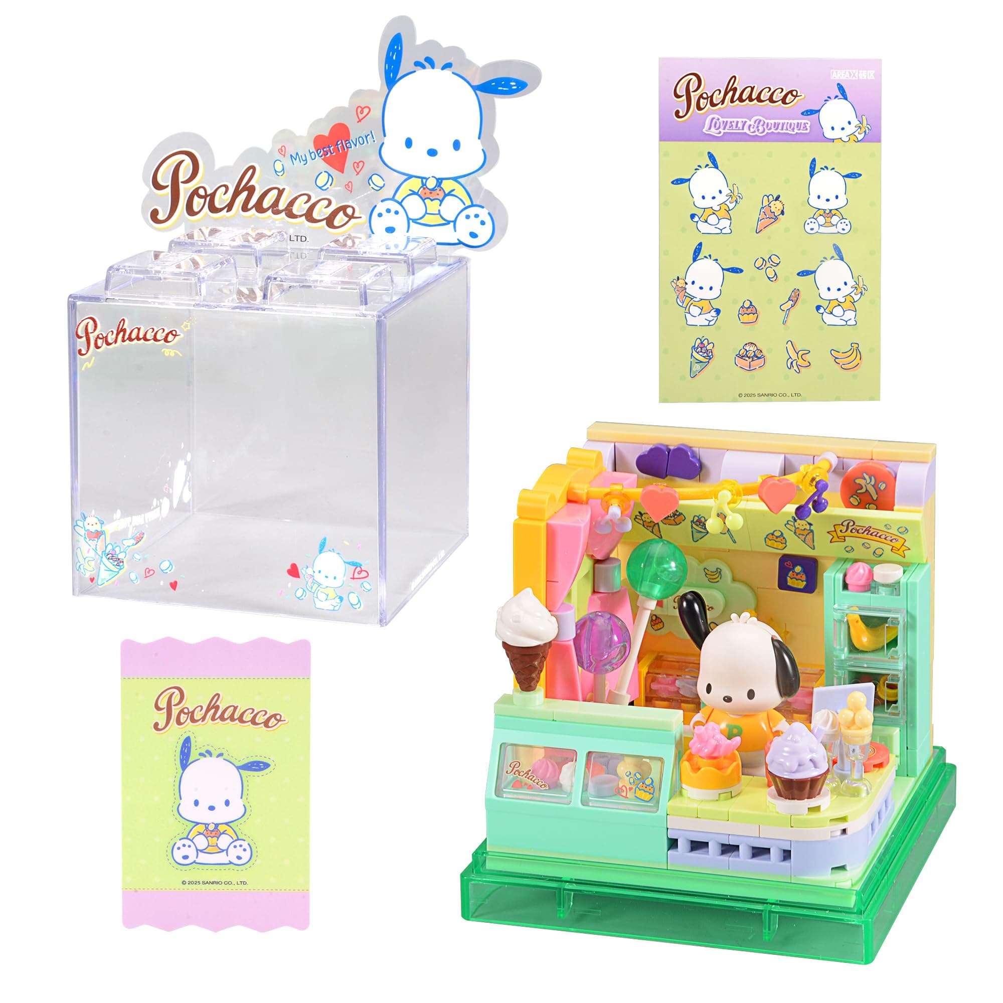 Cute Building Bricks Blocks Toys Miniature Sets with Transparent Display Fun Toy Collectible Gift for Fans Girls Birthday Party Supply Decorations Room Décor Plush Stickers Stuff Age 3 4 5 6