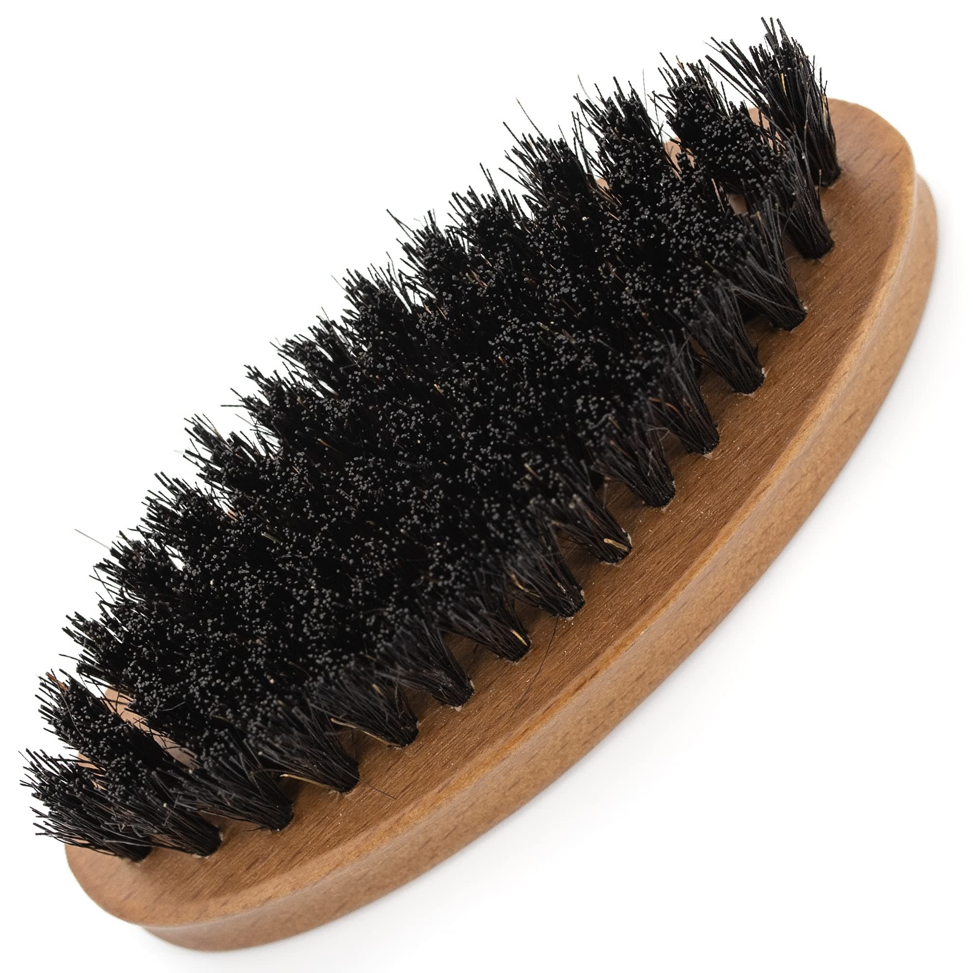 Mr Dan Beard Brush With Pure Wild Boar Bristles, Handle Made of Shima Superba Wood Perfect For Softer Beard