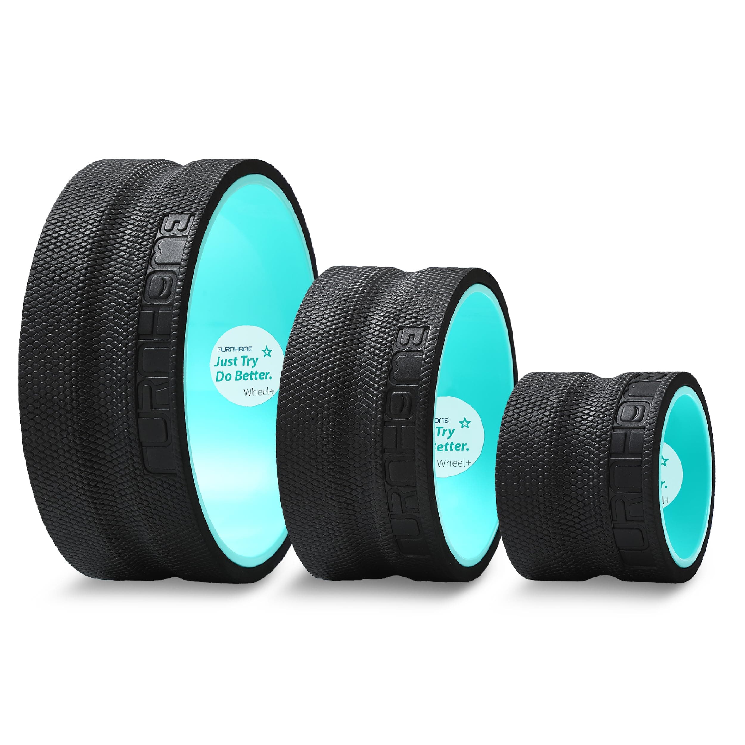 Back Roller - Back Wheel for Deep Tissue Massage,Yoga Wheel for Back Pain & Stretching- Comfy Deep Tissue Massage Roller for Back(3-Piece)