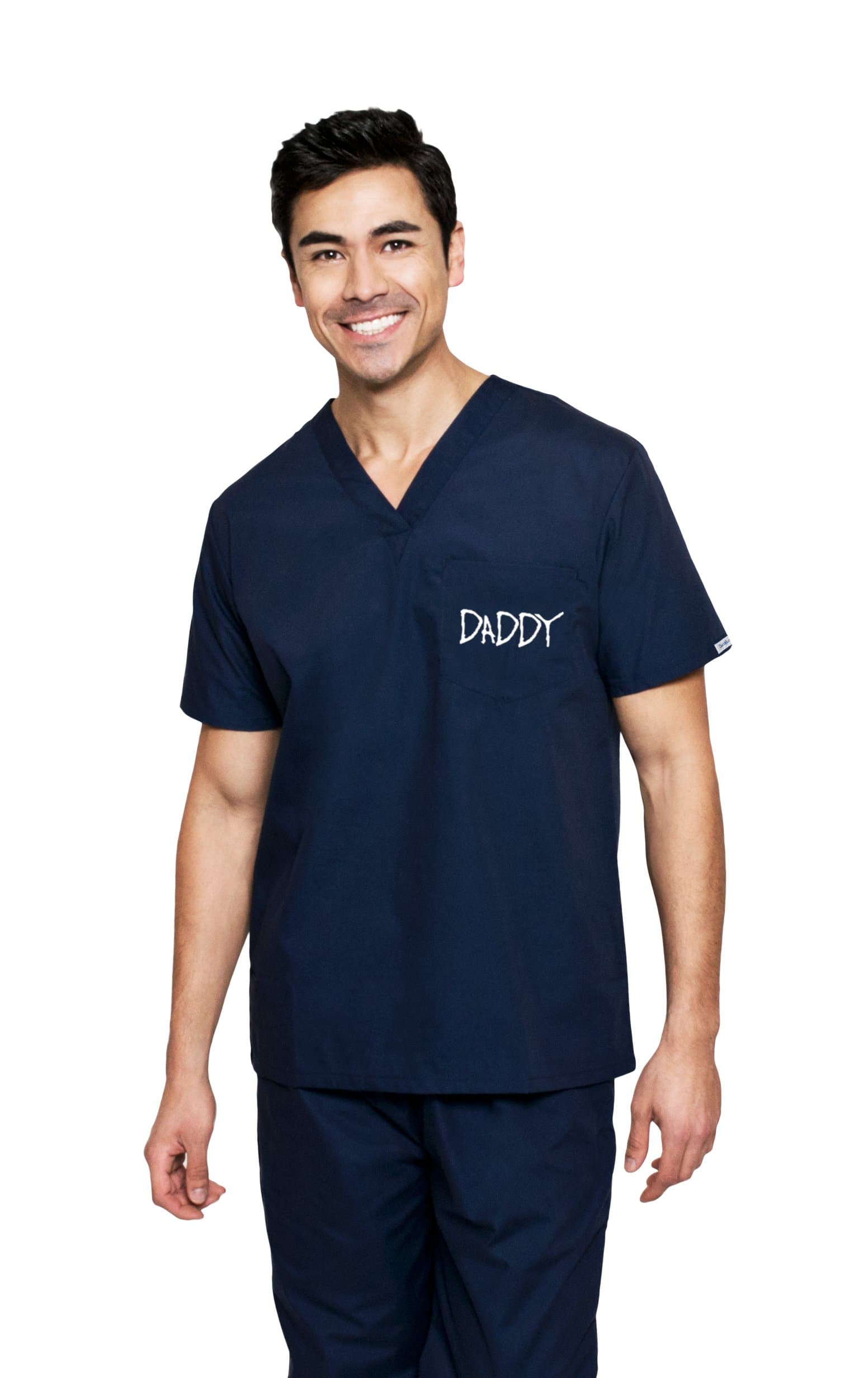 "I'm the Daddy" Scrubs Navy Edgy Medium