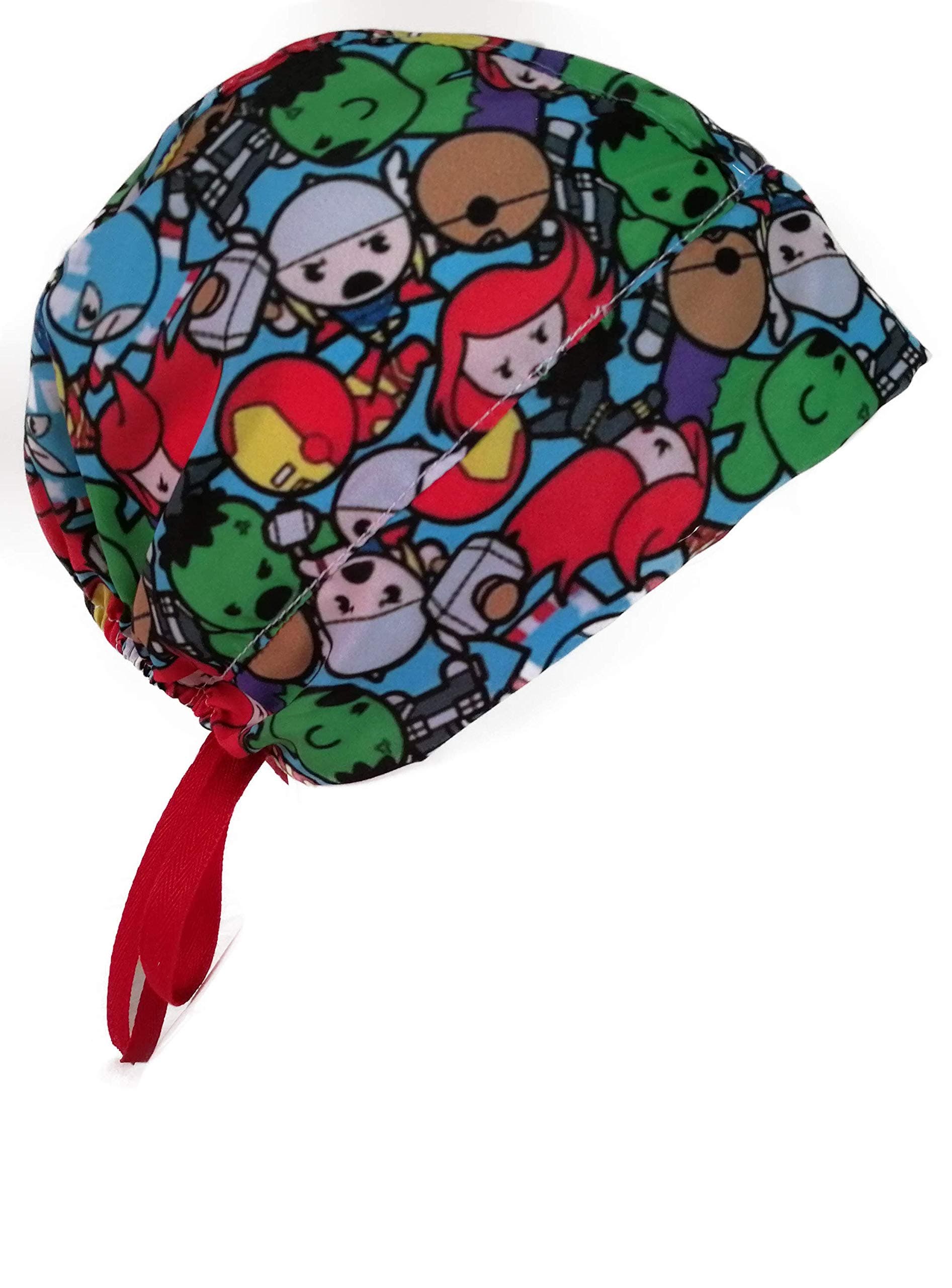 Eagle Store Scrub Hat Bouffant - Adjustable Surgical Scrub Cap Medical Doctor - Mini Avengers - One Size