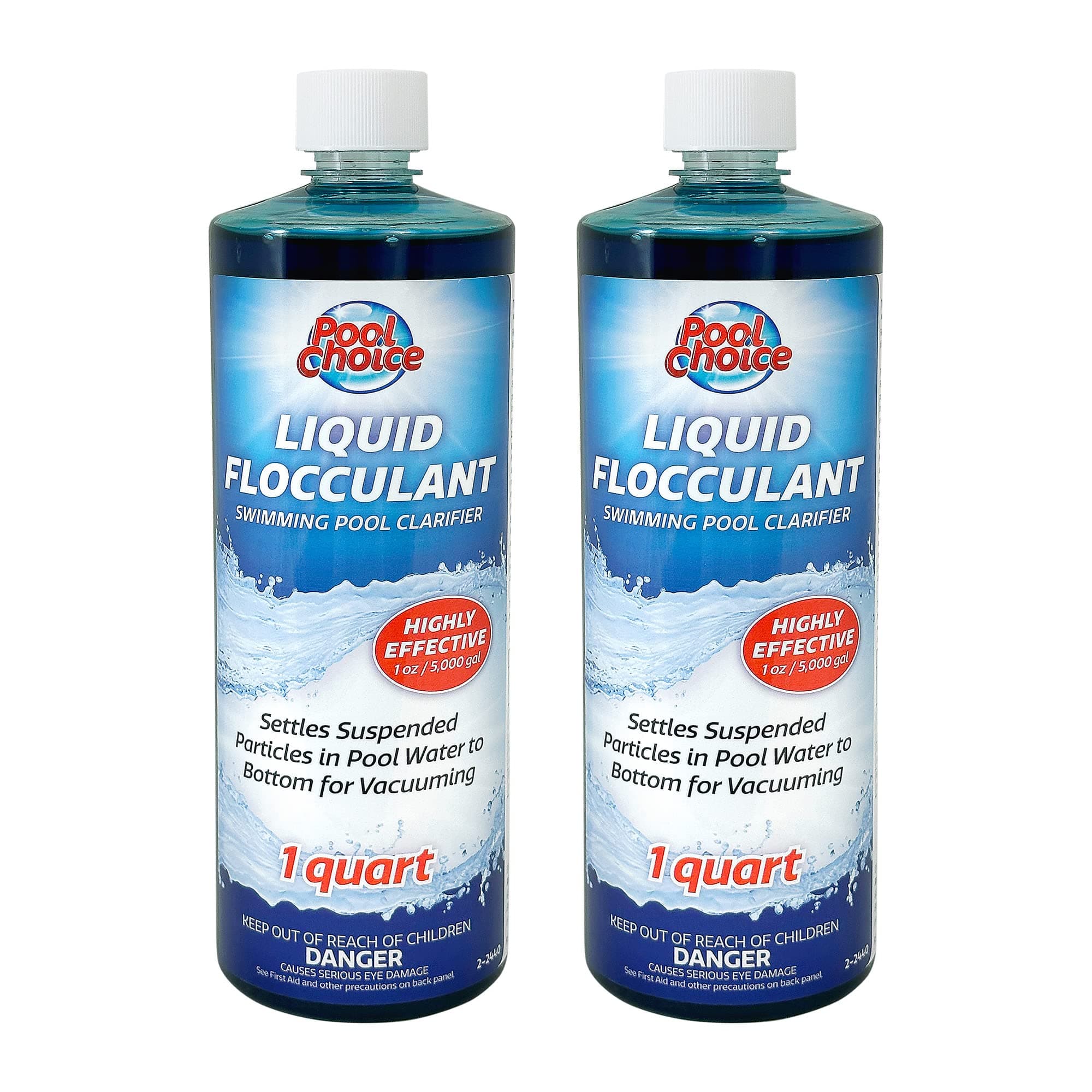 SpaChoice 1-Quart 2-Pack Premium Liquid Flocculant Swimming Pool Clarifier, Pool Clarifier, Made in USA