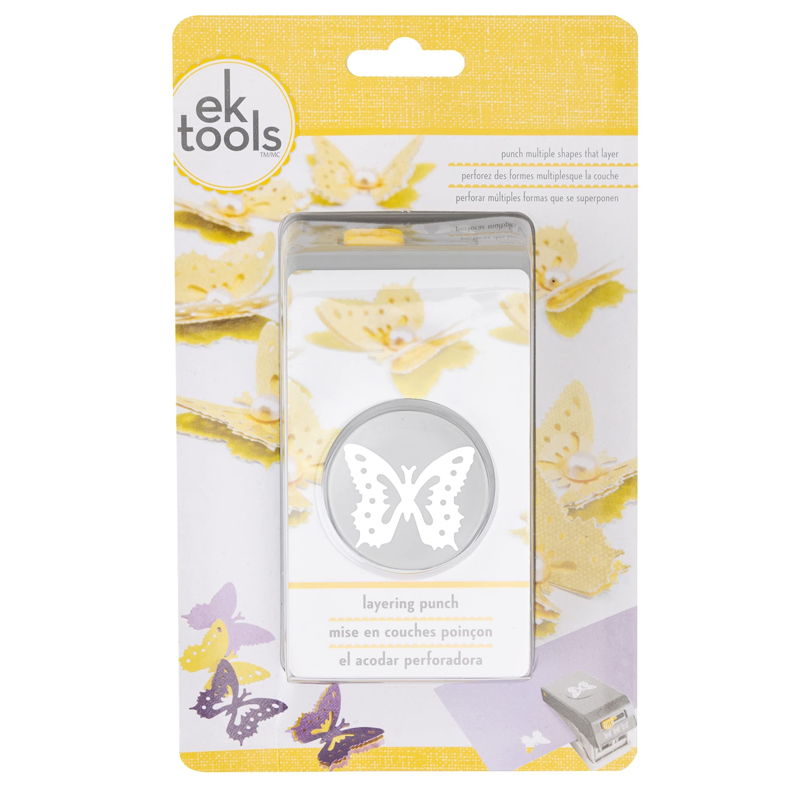Ek Tools Layering Paper Punch, Butterfly, New Package