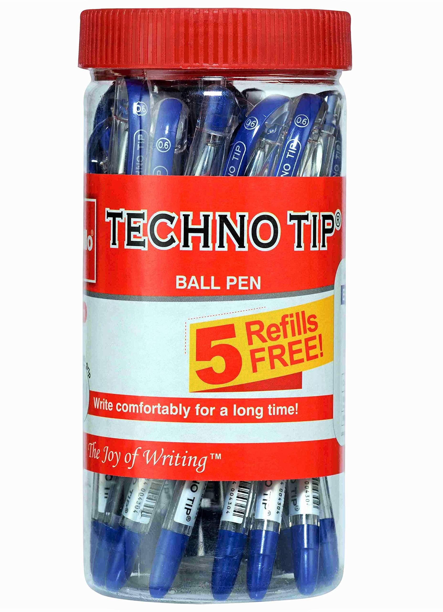 Cello Technotip Ball Pen Jar - 20 Pens + 5 Refills