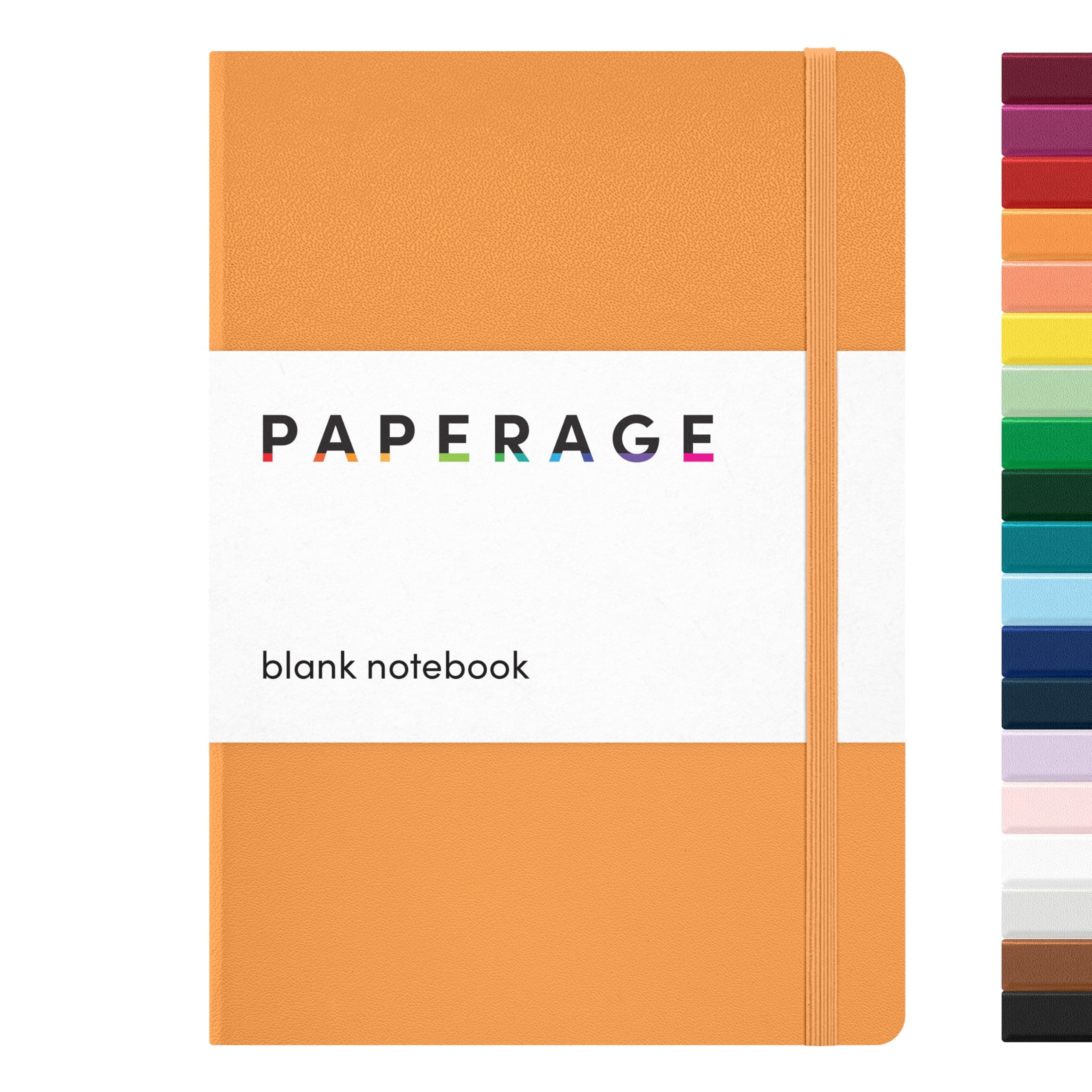 PAPERAGE Blank Journal Notebook, (Marigold), 160 Pages, Medium 5.7 inches x 8 inches - 100 GSM Thick Paper, Hardcover
