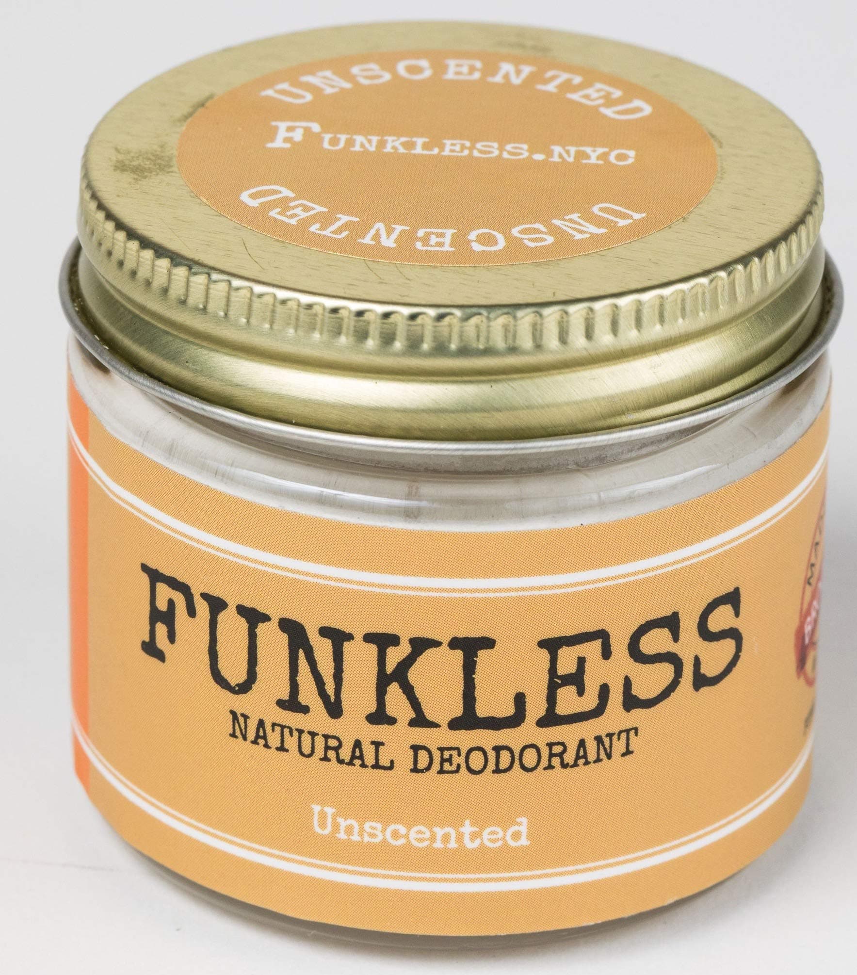 Funkless Natural Deodorant - Unscented, 2.1 Oz.