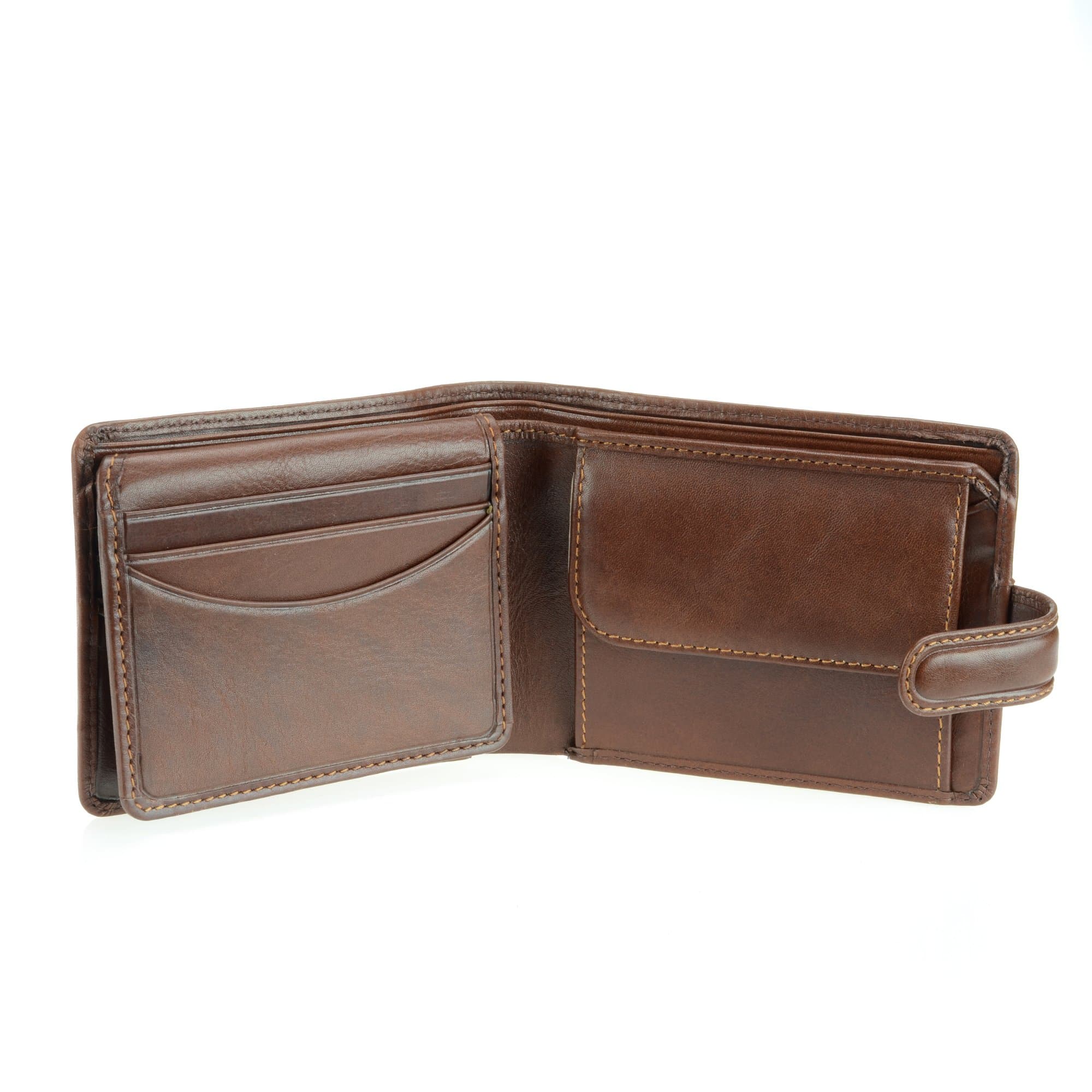 Tuscany 48 Secure RFID Blocking Genuine Leather ID Wallet (Tan)