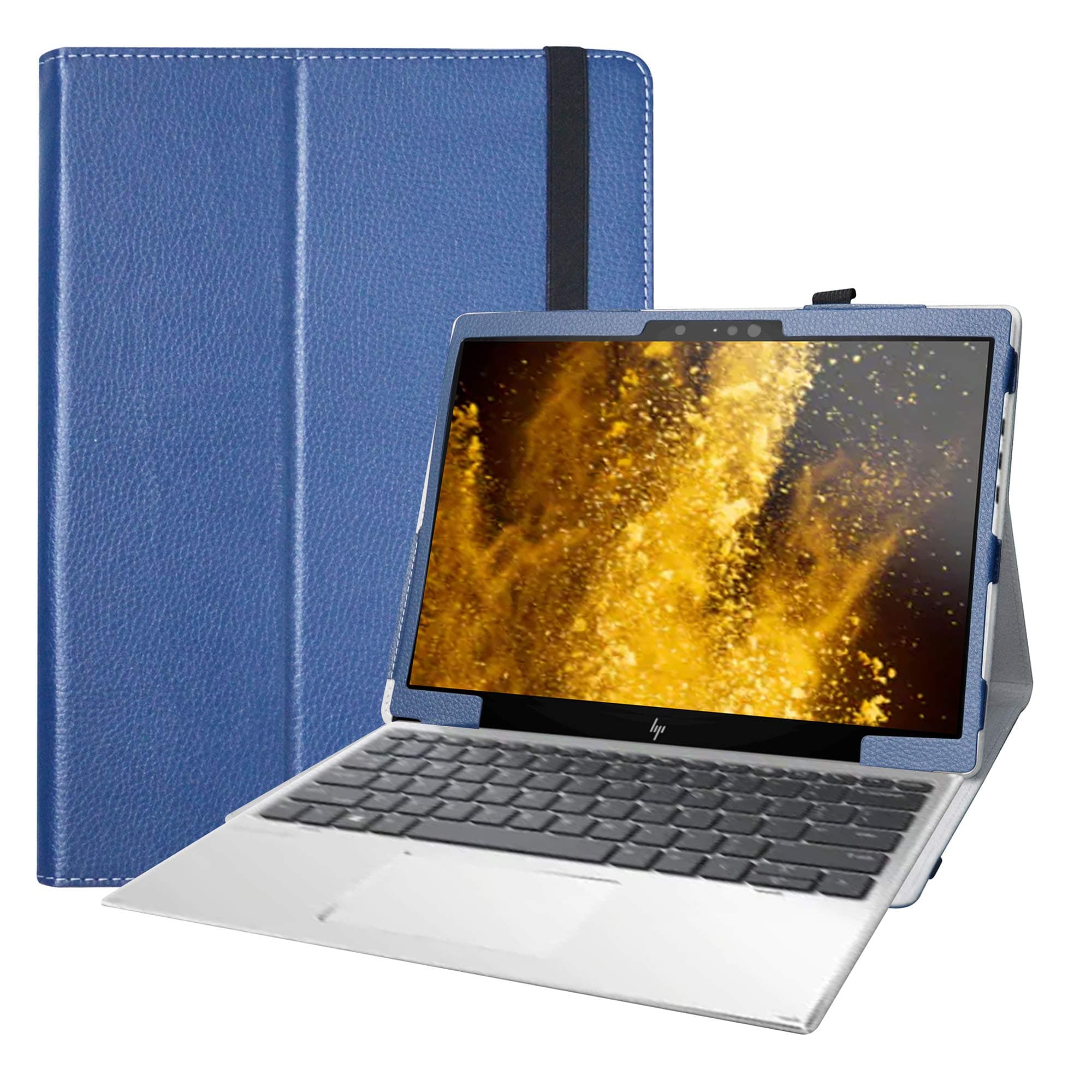 Elite X2 G4 Tablet Case, Pu Leather Folio 2-Folding Stand Cover For 12.3" Hp Tablet(Not Fit G3 Laptop),Dark Blue