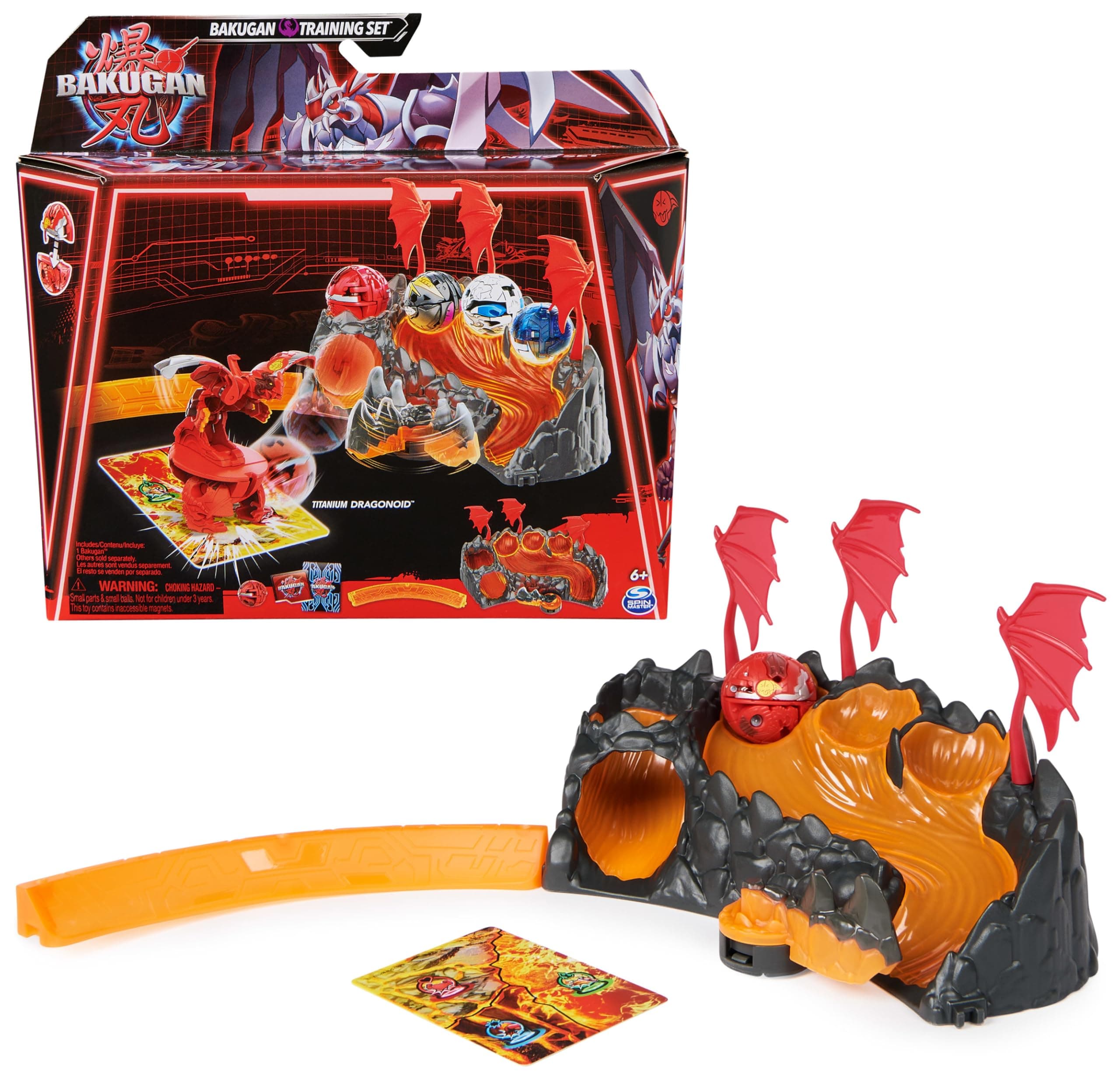Training Set with Titanium Dragonoid, Dragon Clan-Themed Customisable Action Figure, Trading Cards and Playset, Kids’ Toys for Boys and Girls 6 and up