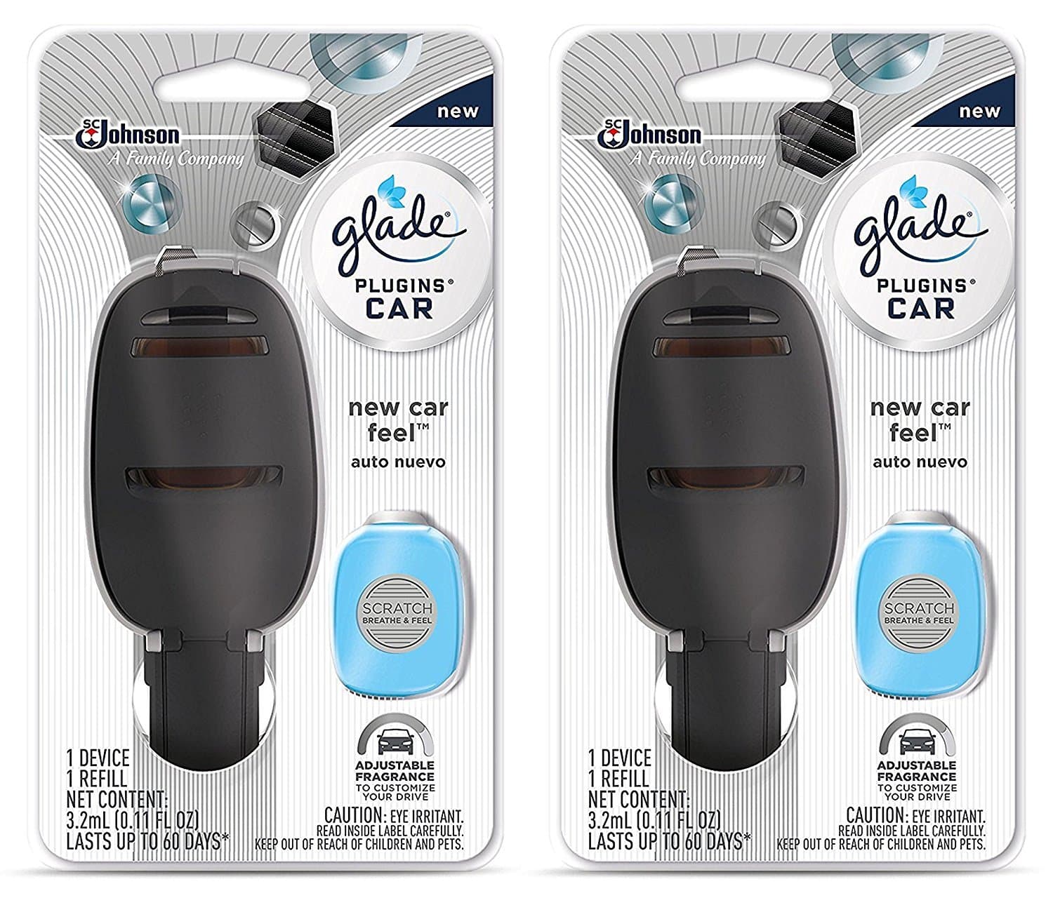 Plugins Car Starter Kit - New Car Feel - Starter Kit Contains: 1 Device & 1 Refill - Pack of 2 Starter Kits