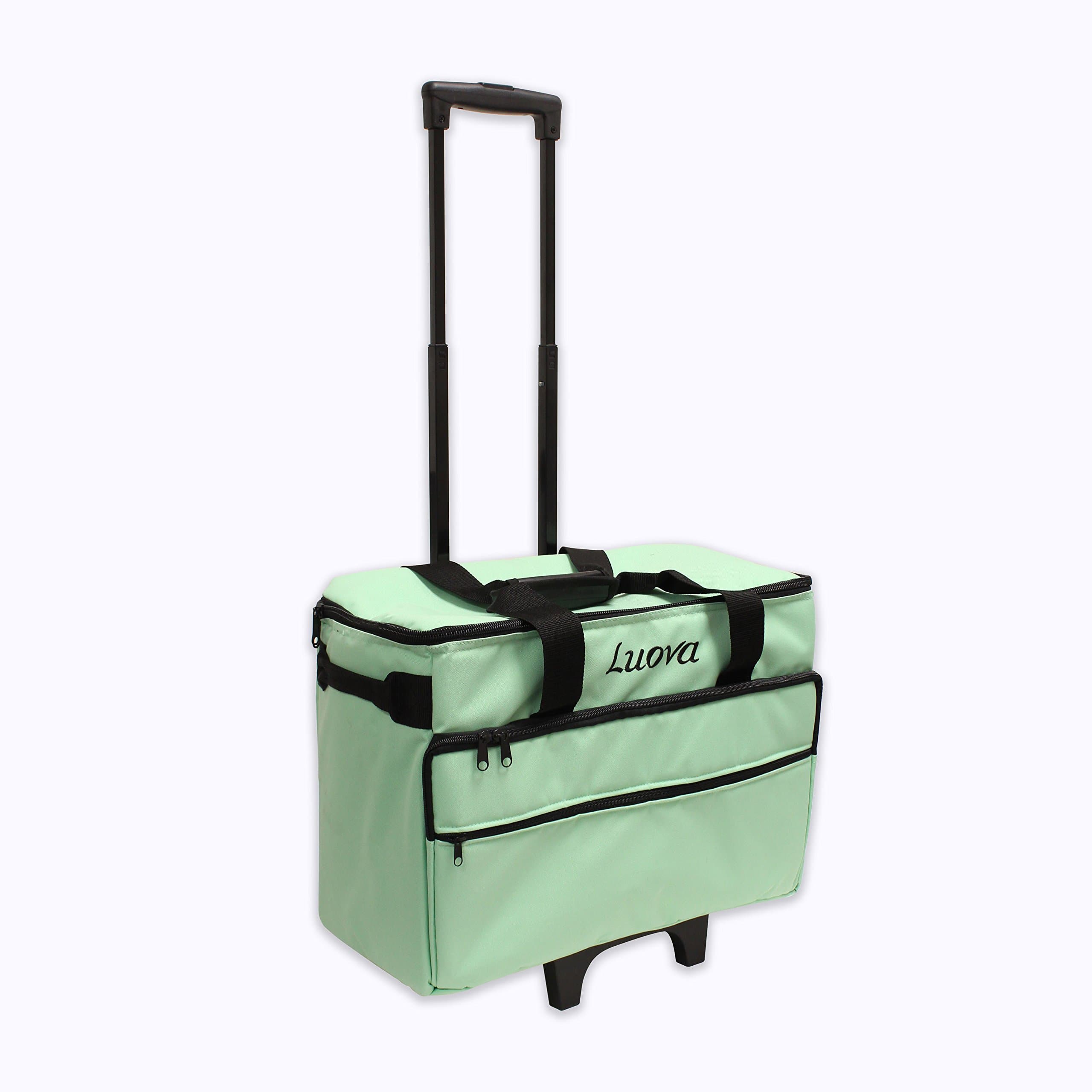 Luova 19 Rolling Sewing Machine Trolley in Mint Green