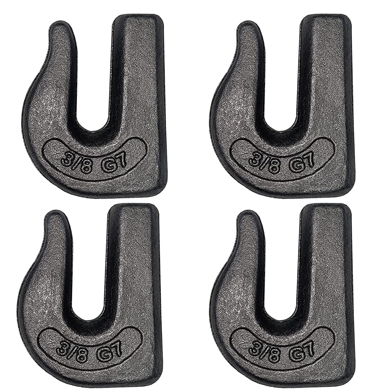 Weld On Grab Chain Hook G70 3/8" Weld On Chain Grab Hooks Bucket Flatbed Trailer Wrecker Tow Tie Down Forged Steel Working Load Limit: 6600 lbs