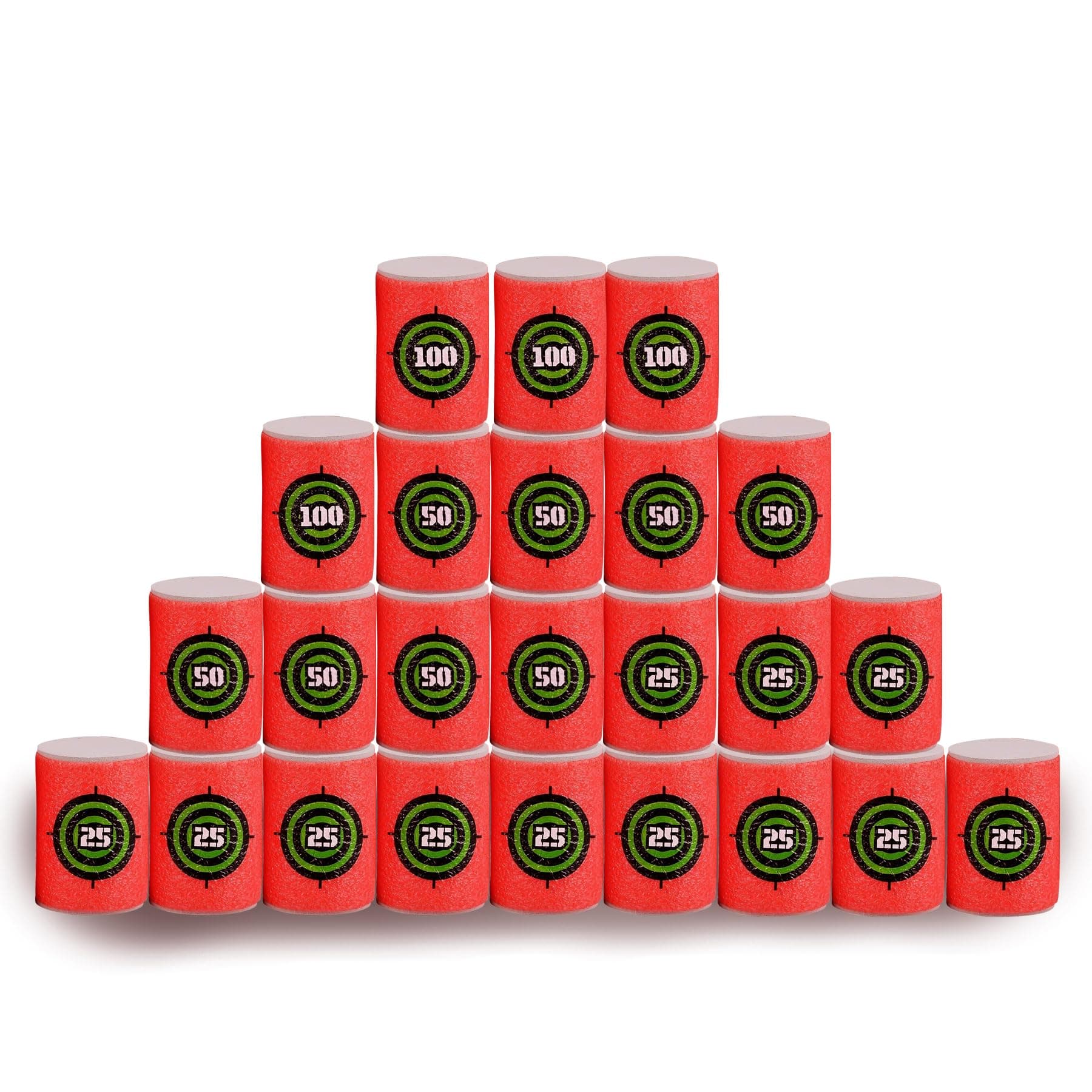 EKIND 24 Pcs Foam Can Target Compatible for Nerf Elite Series Blasters Kids Toy