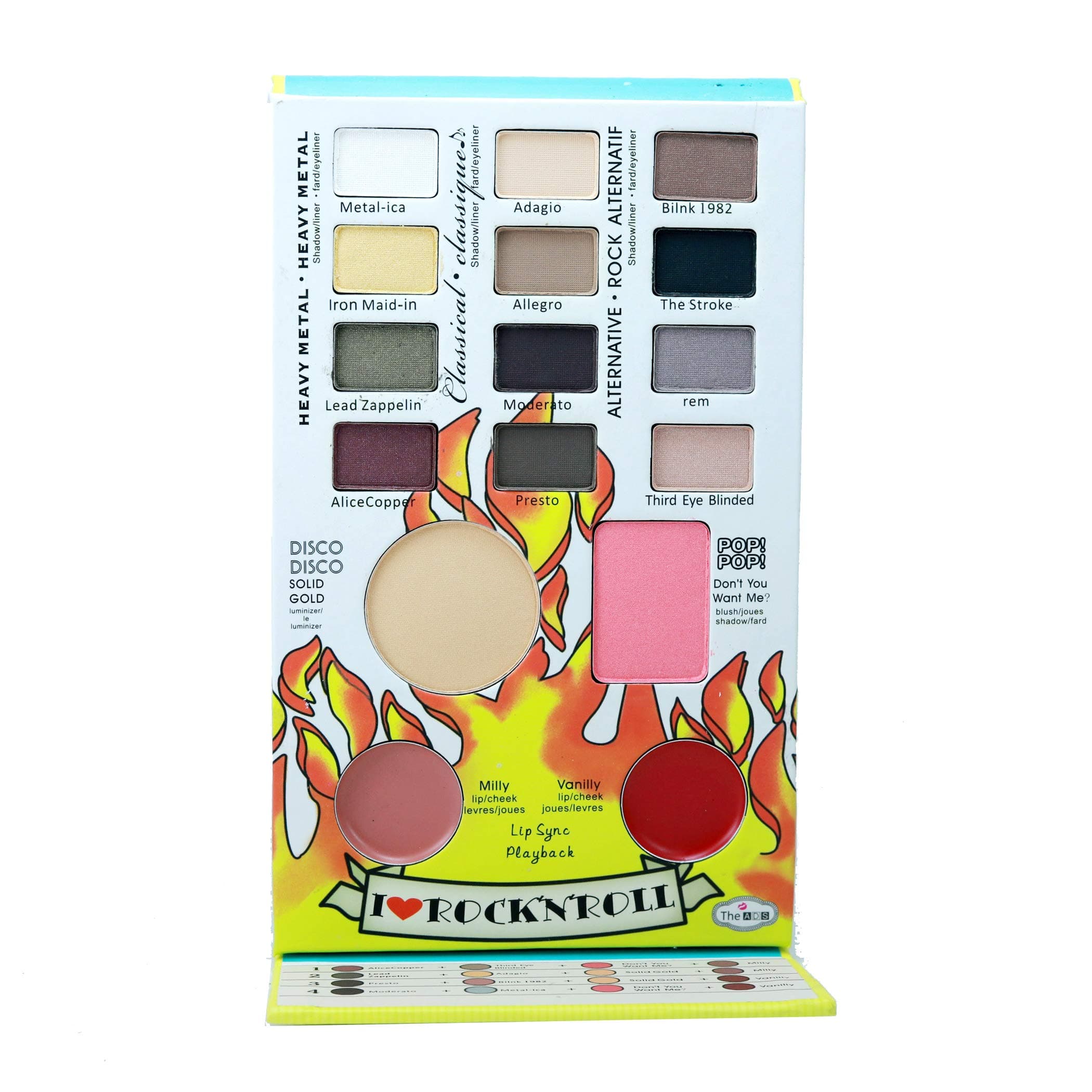 VERGE Rockstar Face pallete (12g,Multicolor)