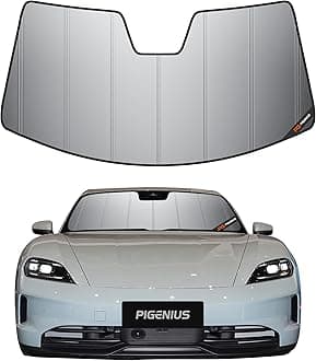 Windshield Sun Shade for Porsche Tay-can,2020-2025,Thick Front Windshield Sunshade,6 Layers Sun Shield,Accordion Fold