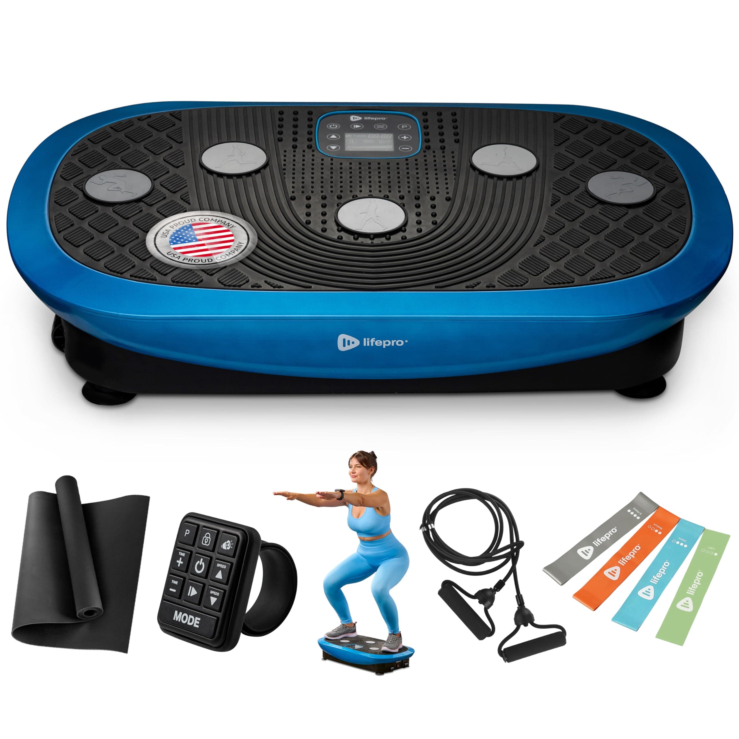 Rumblex Plus 4D Vibration Plate Exercise Machine -Triple Motor Oscillation,Linear, Pulsation+3D/4D Motion Vibration Platform |Whole Body Viberation Machine for Weight Loss & Shaping.