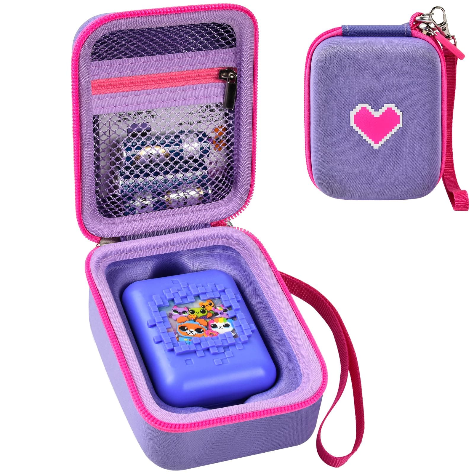 Case for Bitzee Interactive Toy Digital Pet and Case, Kids Toys Hard Carrying Holder for Virtual Electronic Pets React to Touch, Protective Container for AA Batteries and Other Accessories (Box Only)