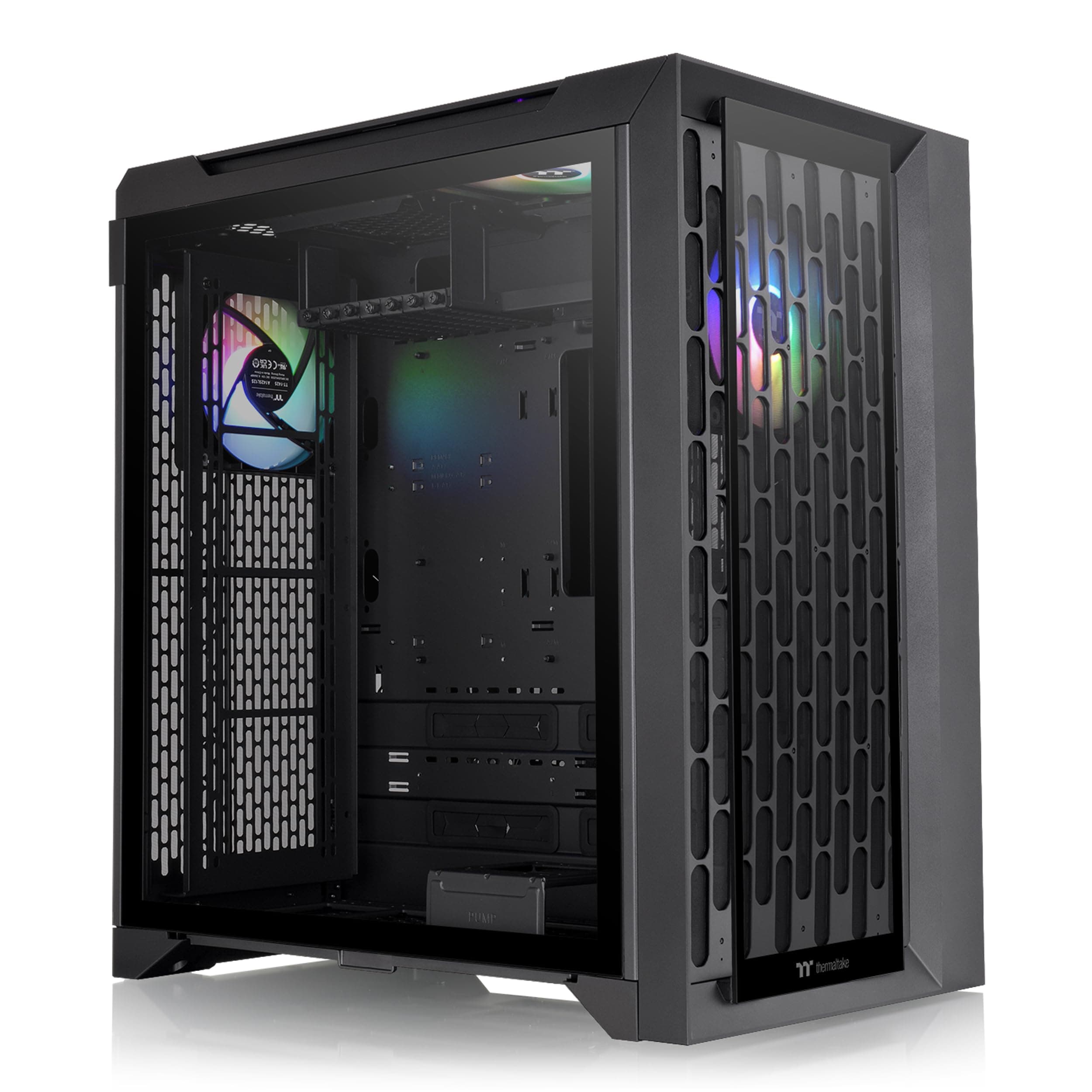 CTE C700 TG ARGB E-ATX Centralized thermal efficiency centralized design; CT140 ARGB 3 x 140mm fans pre-installed; Tempered Glass Front and Side Panel;