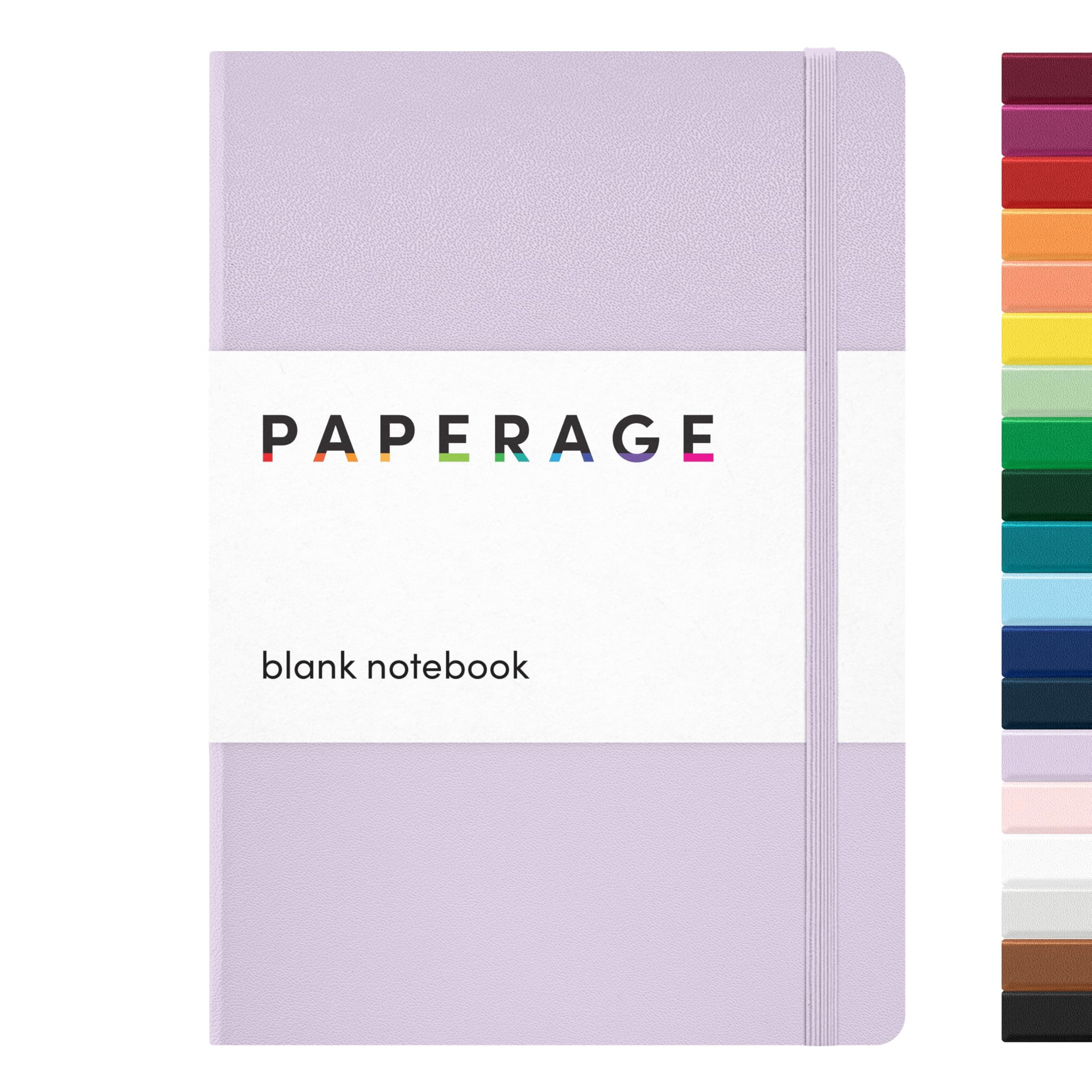 PAPERAGE Blank Journal Notebook, (Lavender), 160 Pages, Medium 5.7 inches x 8 inches - 100 GSM Thick Paper, Hardcover