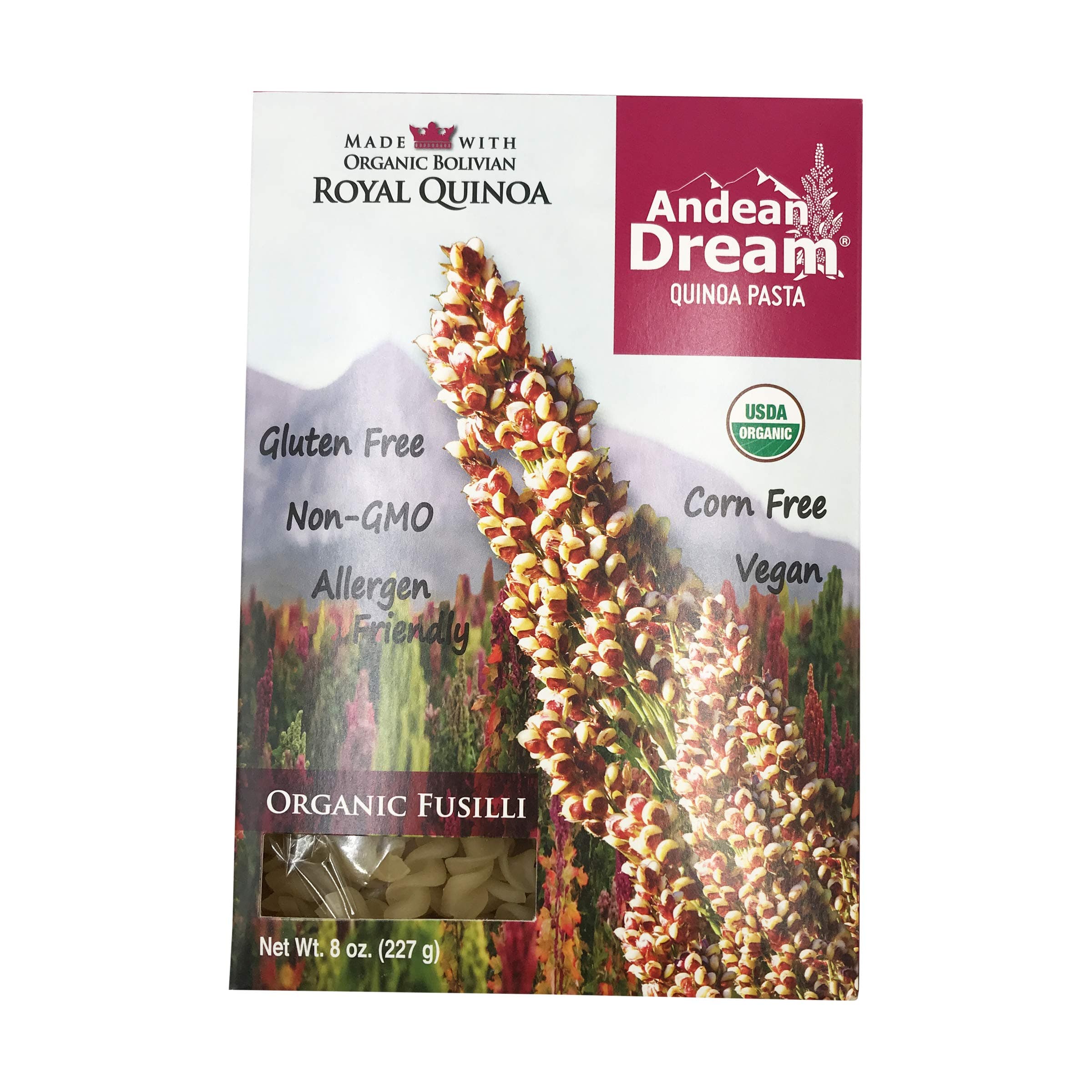 Andean Dream, Fusilli Quinoa Organic, 8 Ounce