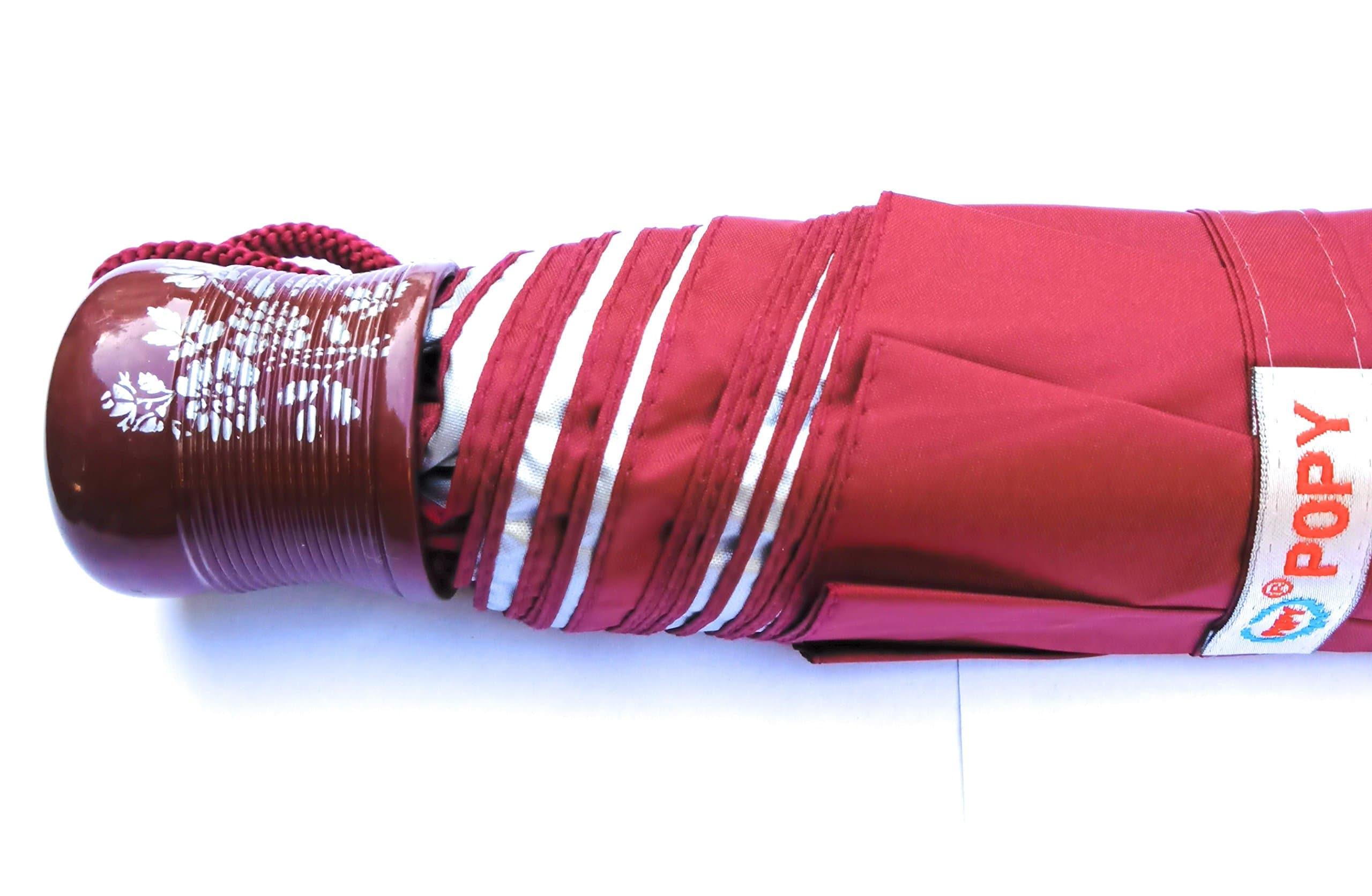Popy Nylon Folding Umbrella (Red_2917488031)
