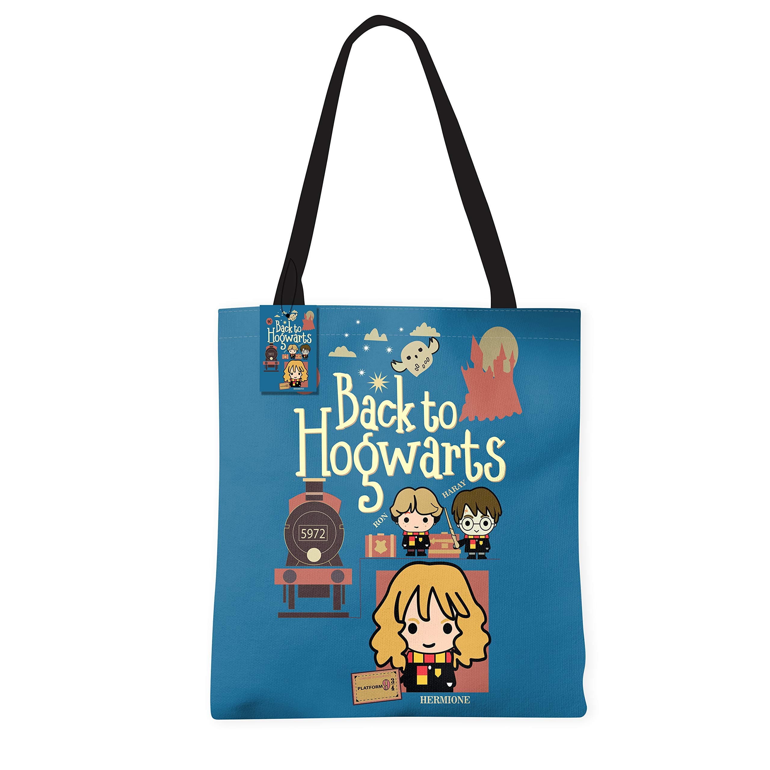 MC SID RAZZHarry Potter Back to Hogwarts Design - Canvas Handbags for Women | Tote Bag for Grocery, Shopping,Travel-Shoulder Bags for Women-Officially Licensed By Warner Bros, USA