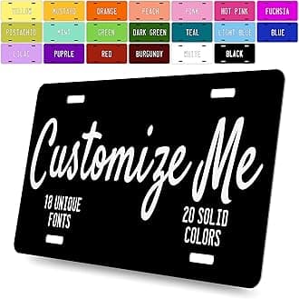 Custom License Plate for Car - Personalized License Plate | 20 Colors, 6x3 12x6 Aluminum Novelty License Plates - Add Your Photo, Text or Logo