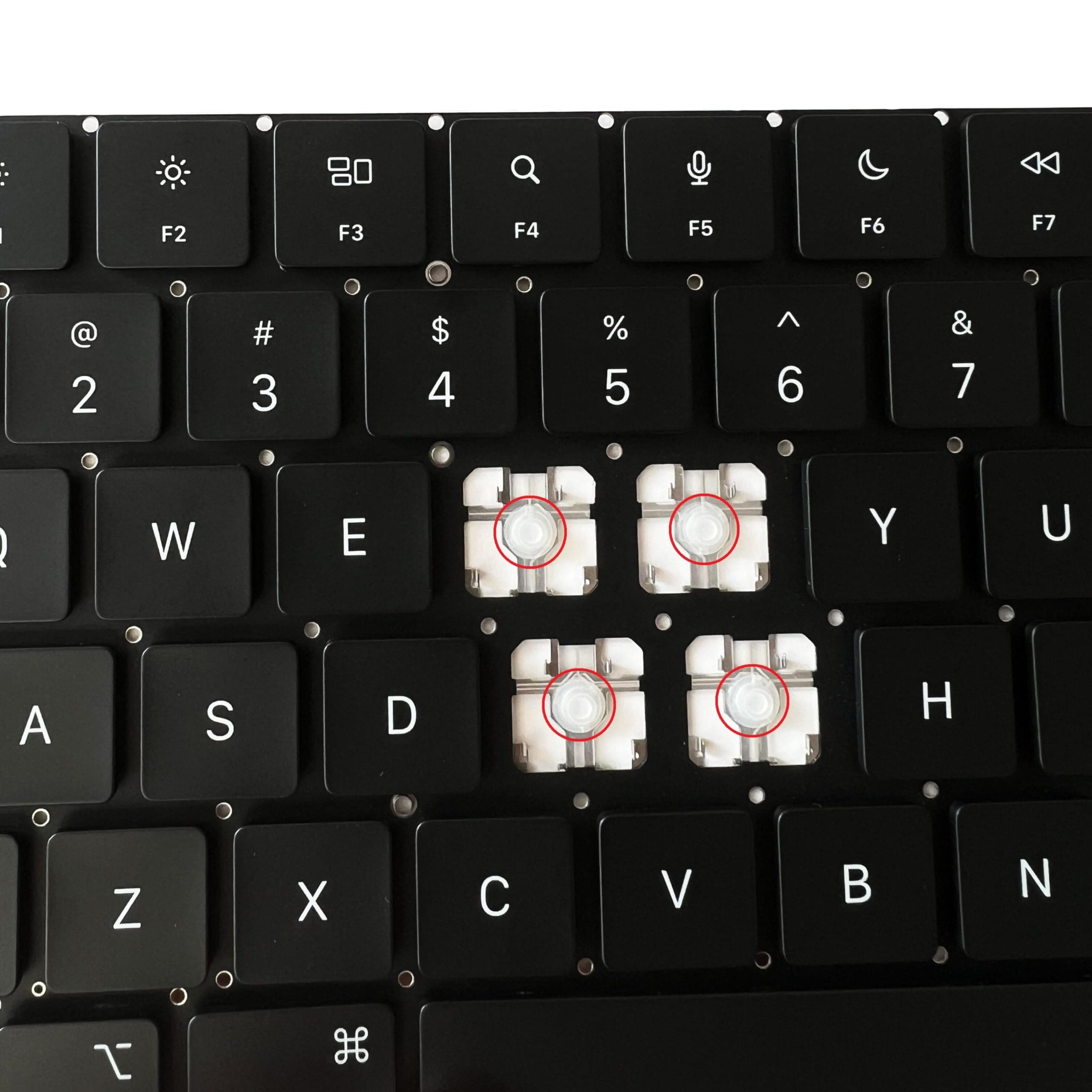 Replacement Keyboard Silicone Rebound Cup Mechanism 2pcs for MacBook Pro/Air Model A2141 A2251 A2289 A2179 A2337 A2338 A2442 A2485 A2779 A2780 M1 Pro/Max A2681 A2941 2019-2023 Keyboard