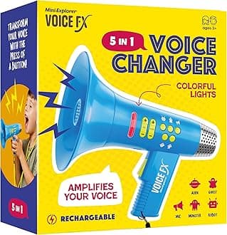 Mini Explorer Voice Changer for Kids - Gifts for Kids - Voice Changing Device for Boys & Girls Ages 3-8+ Olds Birthday Gifts for 3, 4, 5, 7, 8 Year Old Boy - Toys Gift Ideas for Kid, Toddler