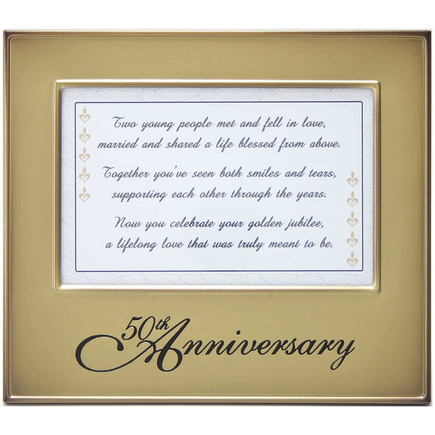 50th Anniversary Frame with Toast Poem - 50th