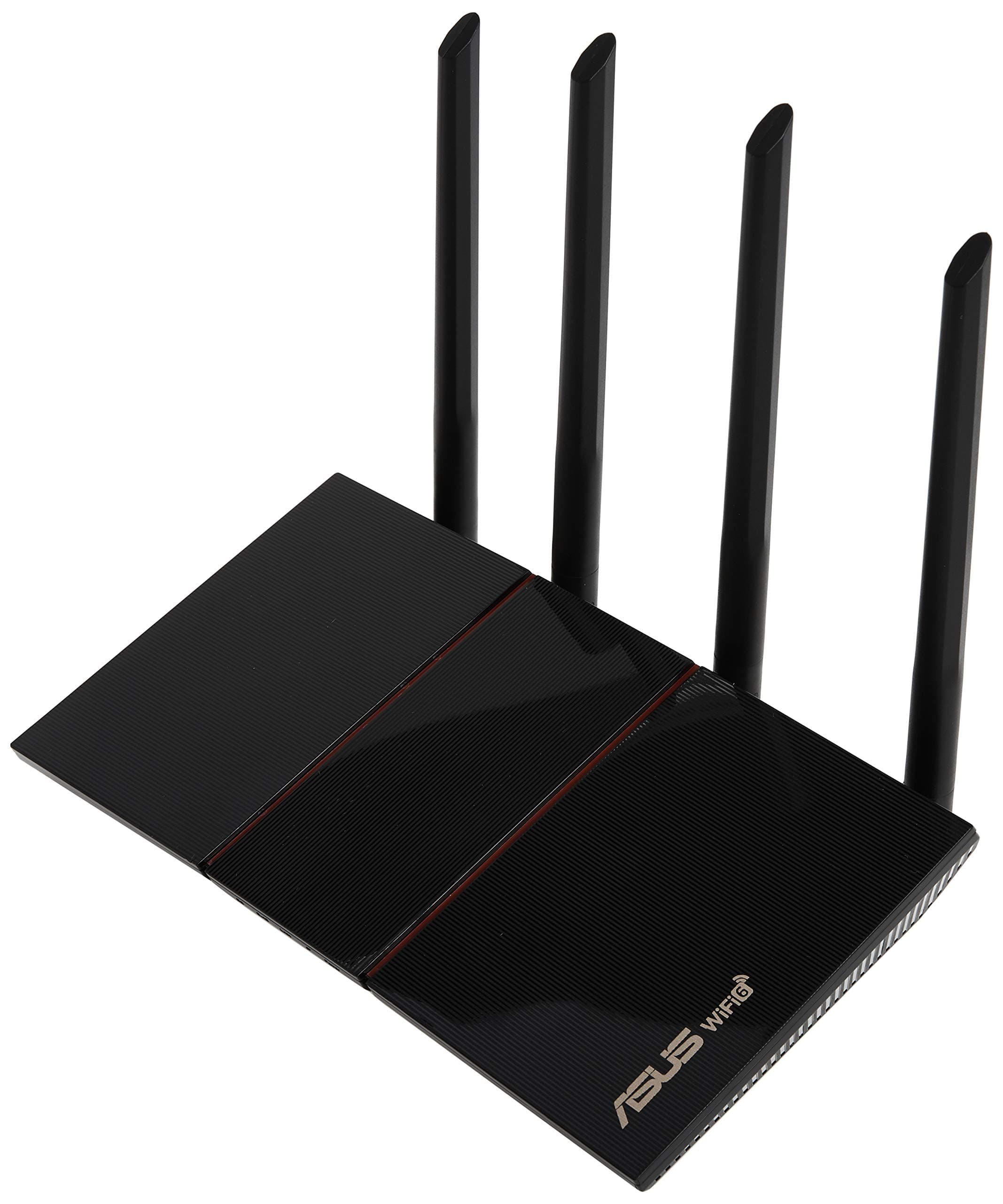 ASUS RT-AX55 (AX1800) Dual Band WiFi 6 Extendable Router, Subscription-Free Network Security, Instant Guard, Parental Controls, Built-in VPN, AiMesh Compatible, Gaming & Streaming, Smart Home