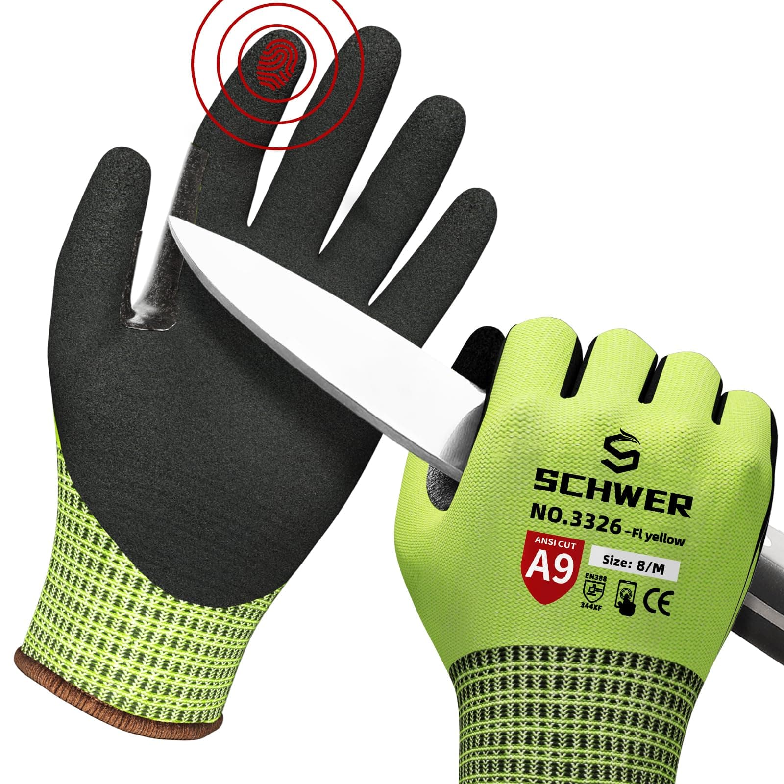 Schwer ANSI A9 Highest Level Cut Resistant Gloves
