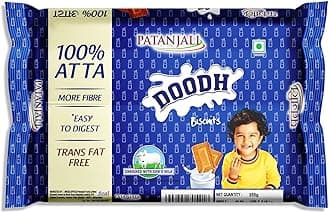 Doodh Biscuit, Whole Wheat Milk Cookie, Rich In Fibre, 255/300 Gm