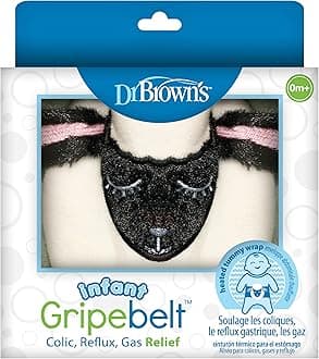 Infant Gripebelt Heated Belly Band, Soothe Baby's Tummy with Gentle Warmth and Compression, Lamb, 0m+